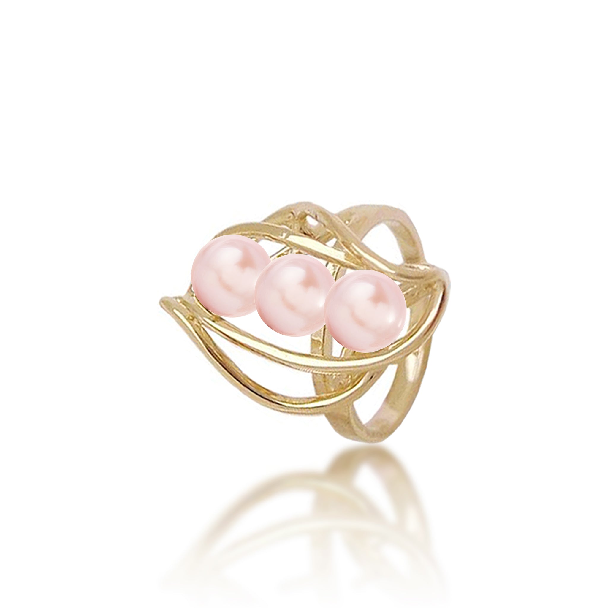 Pick A Pearl Waterfall Ring in Gold
