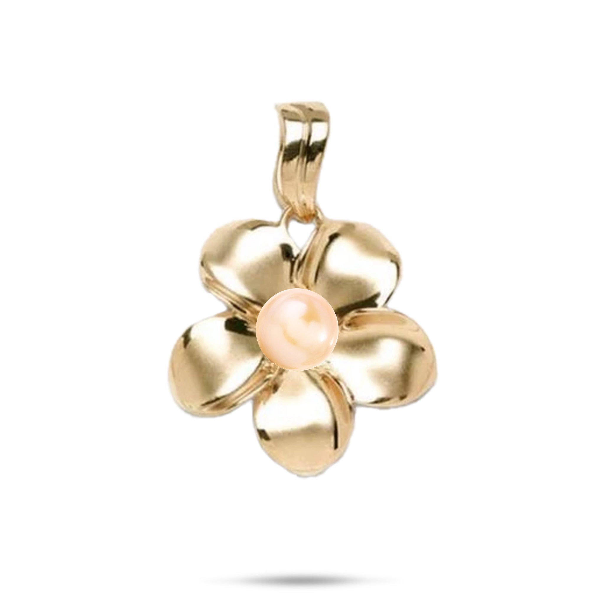 plumeriaオーダー受付　オーダー受付No.17 Pick A Pearl Plumeria Pendant in Gold - 23mm