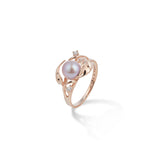 Pick A Pearl Maile Ring in Rose Gold with Diamonds