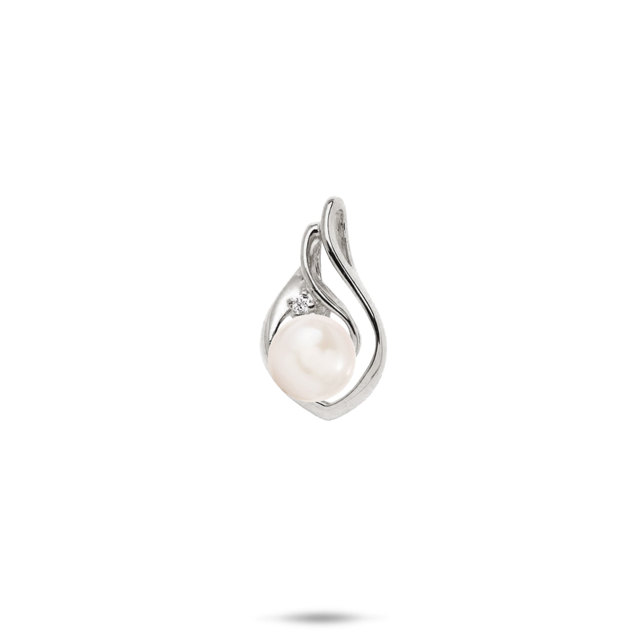Pick A Pearl Pendant in White Gold with Diamond - 18mm