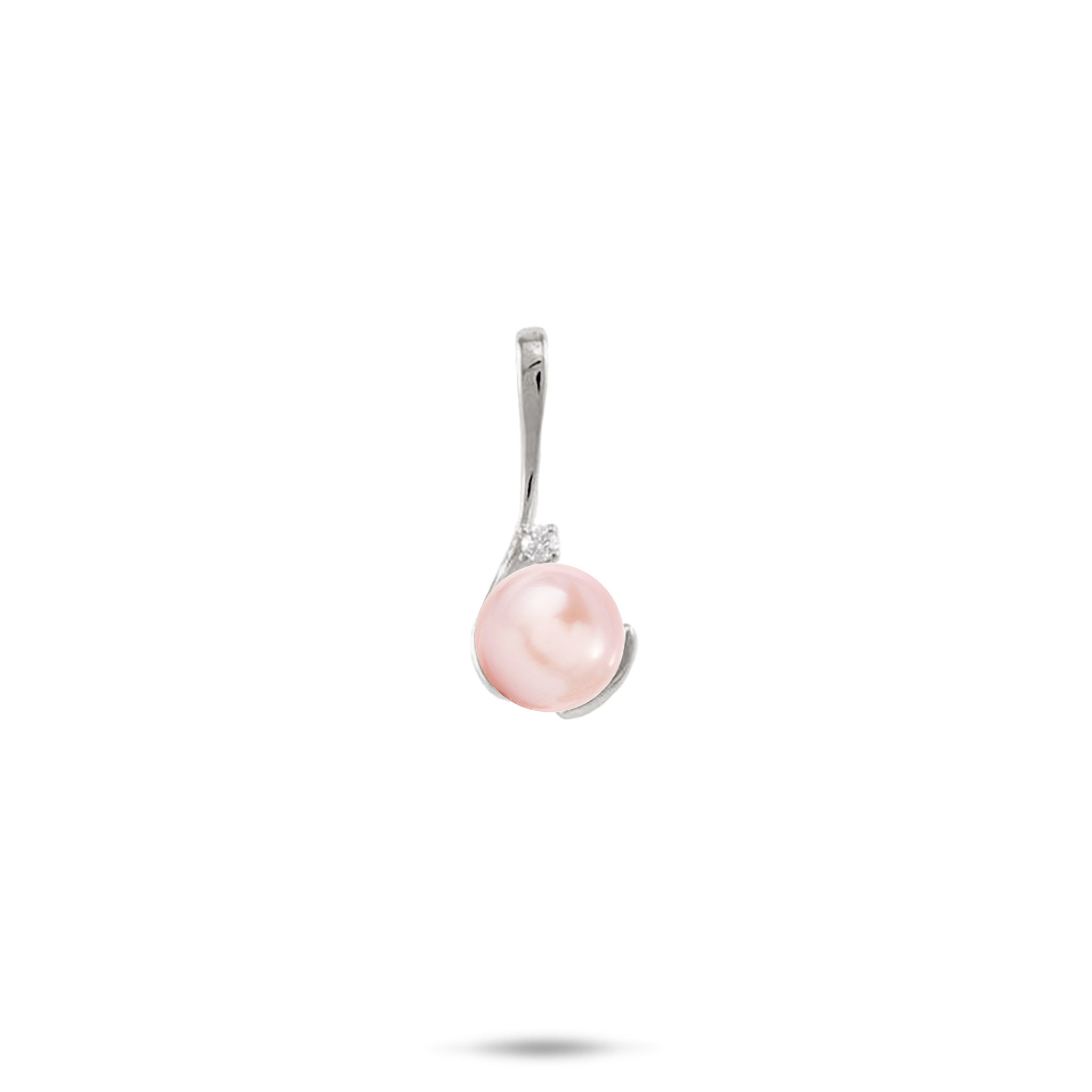 Pick A Pearl Caressing Hands Pendant in White Gold - 24mm