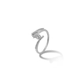 Pick A Pearl Bypass Ring in White Gold with Diamonds - Maui Divers Jewelry