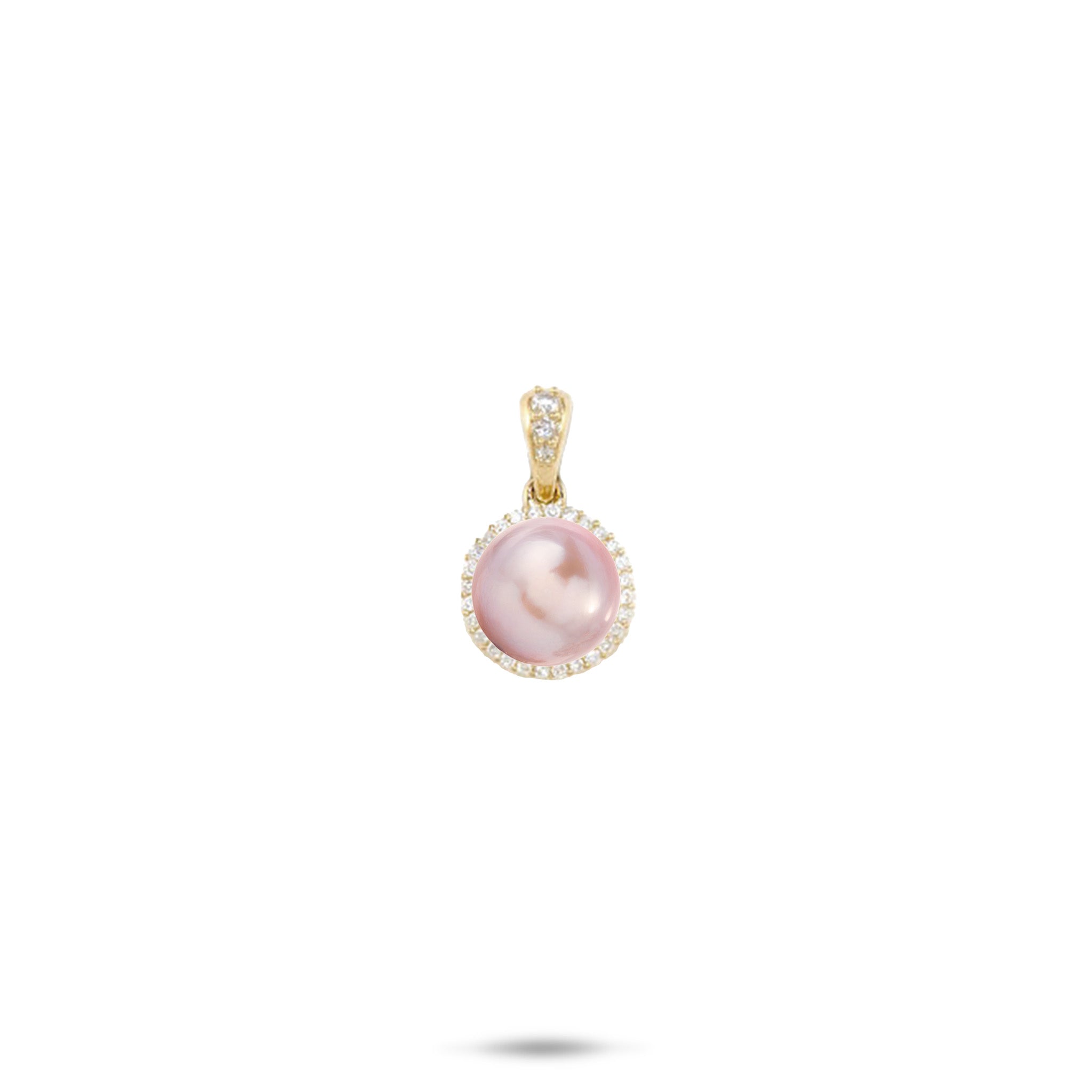 Pick A Pearl Halo Pendant in Gold with Diamonds