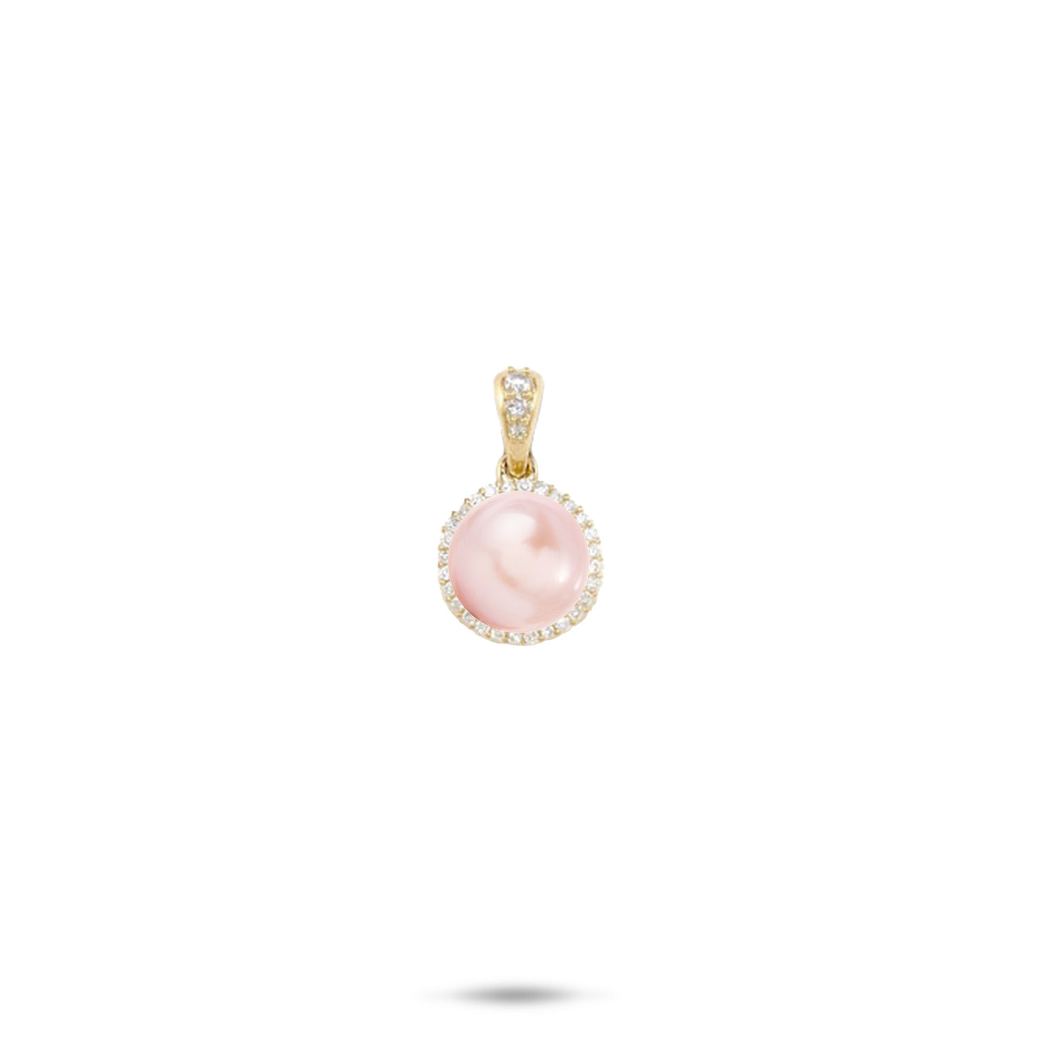 Pick A Pearl Halo Pendant in Gold with Diamonds