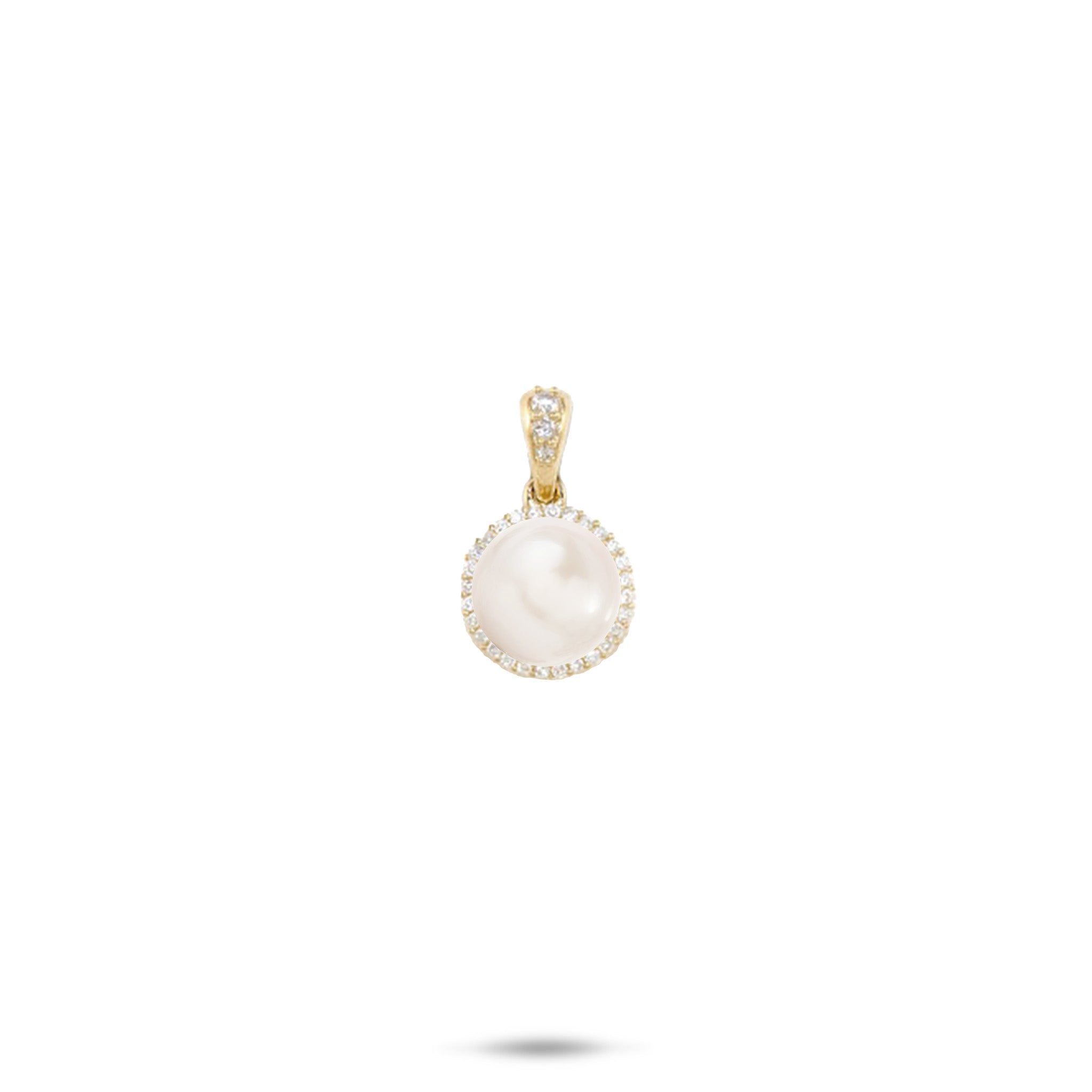 Pick A Pearl Halo Pendant in Gold with Diamonds