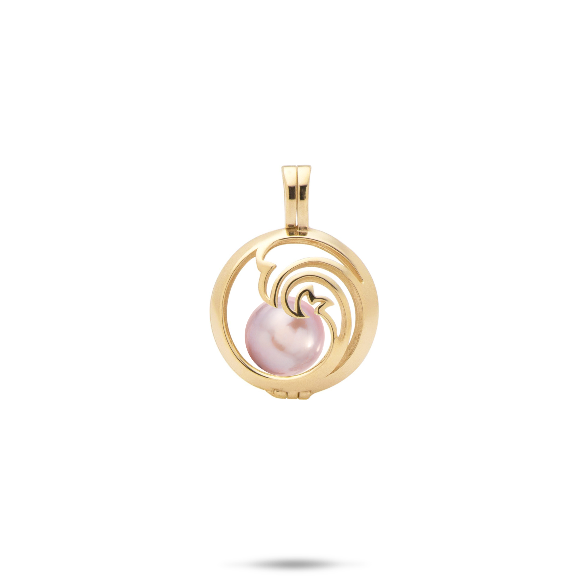 Pick A Pearl Nalu Cage Pendant in Gold - 15mm