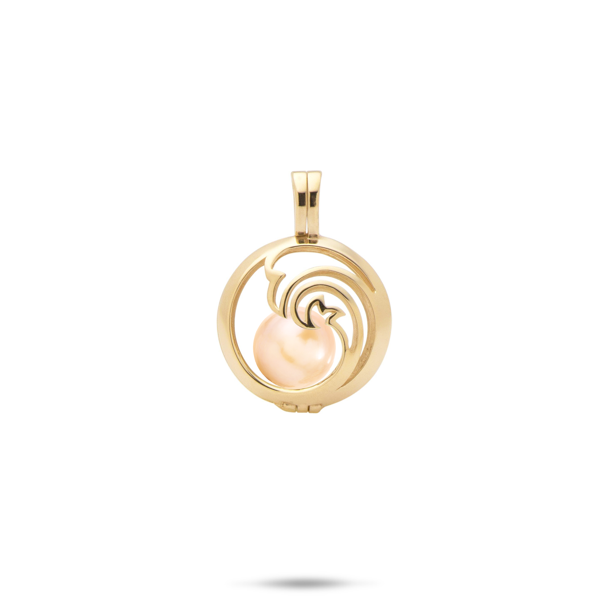 Pick A Pearl Nalu Cage Pendant in Gold - 15mm