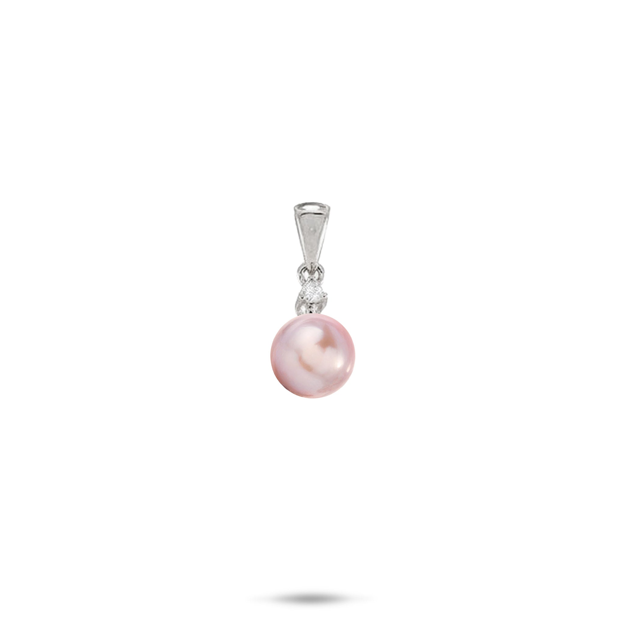 pearl ٩(๑❛ᴗ❛๑)۶pink ダイヤタイニーピン（No7103） Pick A Pearl Pendant in White Gold with Diamond