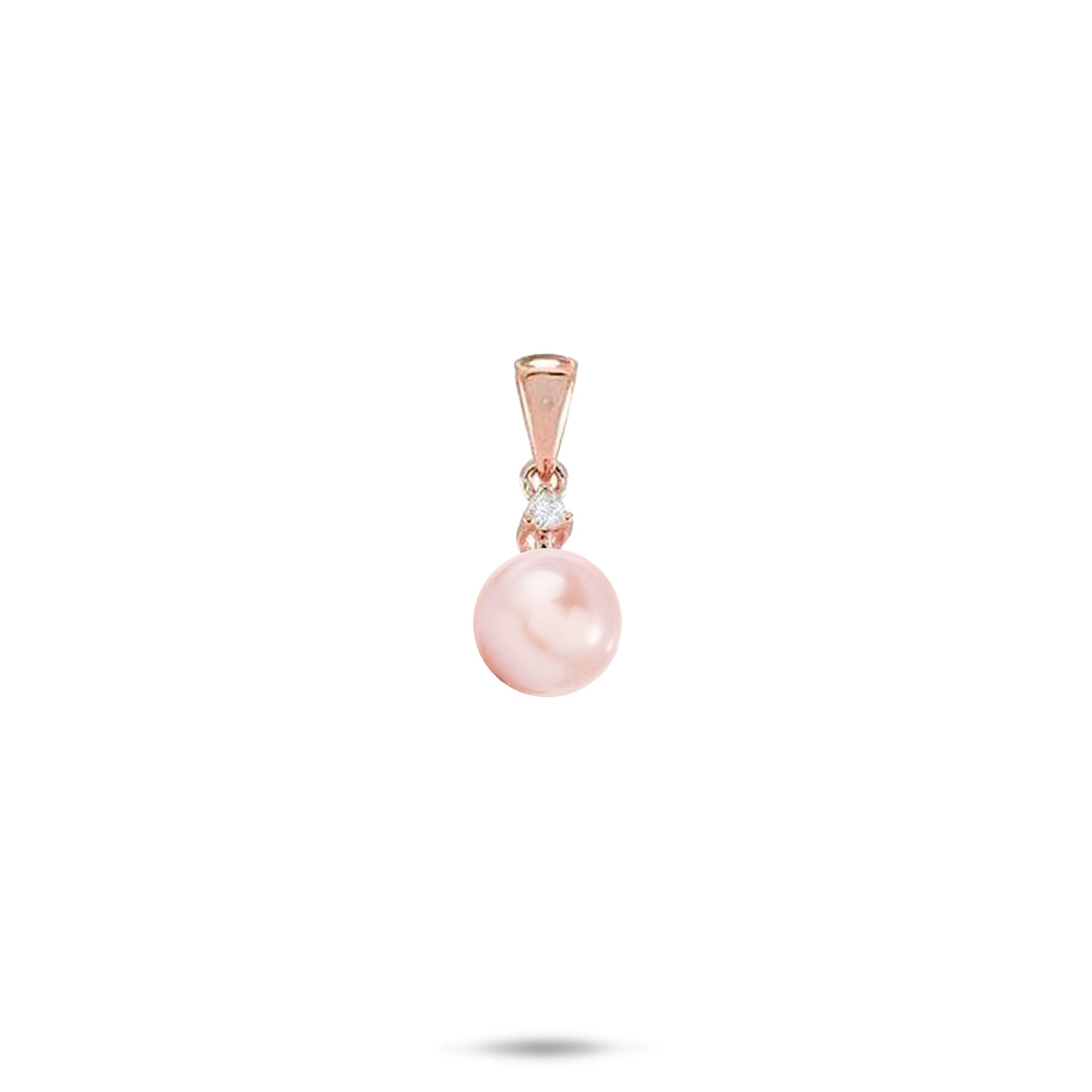 Pick A Pearl Pendant in Rose Gold with Diamond