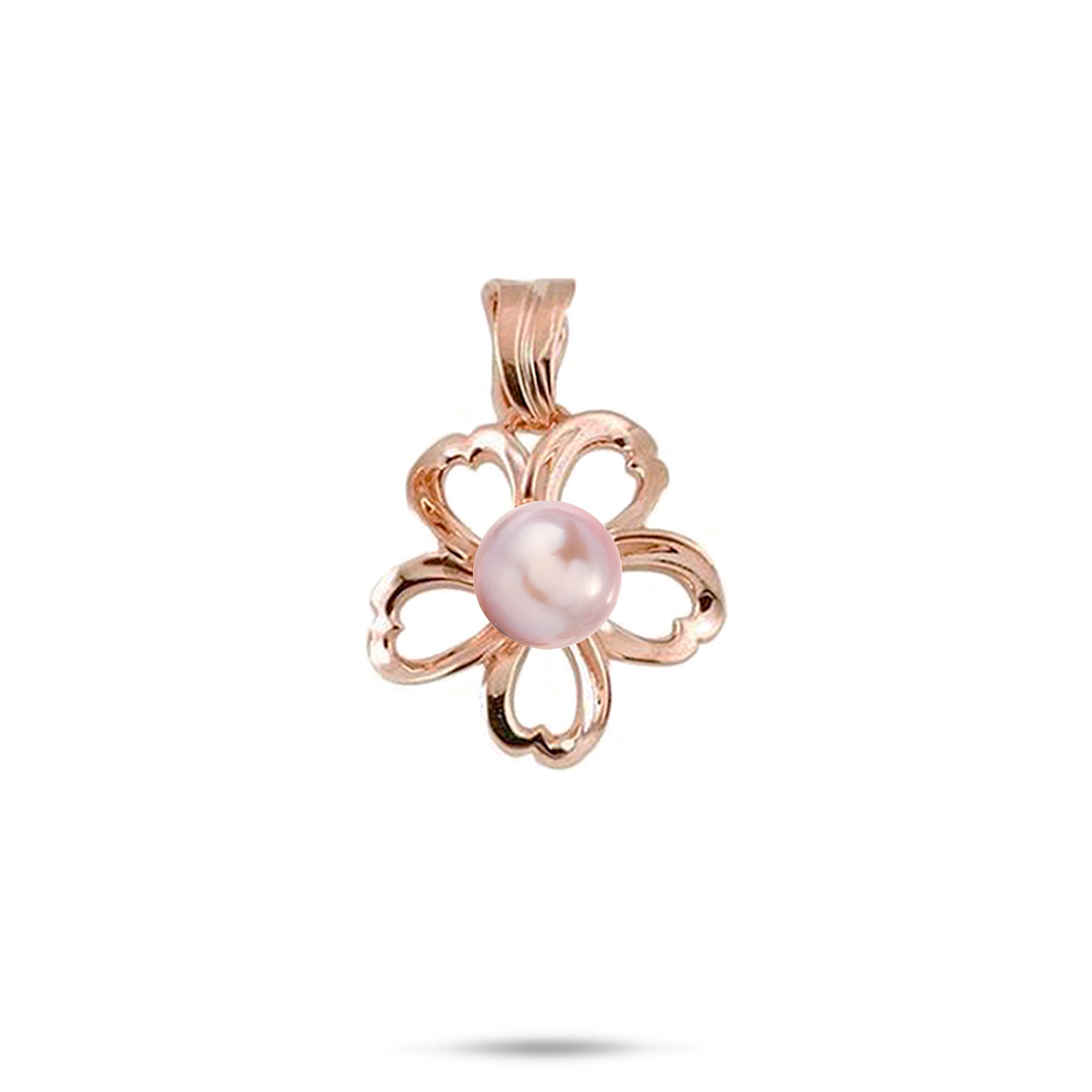 Pick A Pearl Plumeria Pendant in Rose Gold - 18mm
