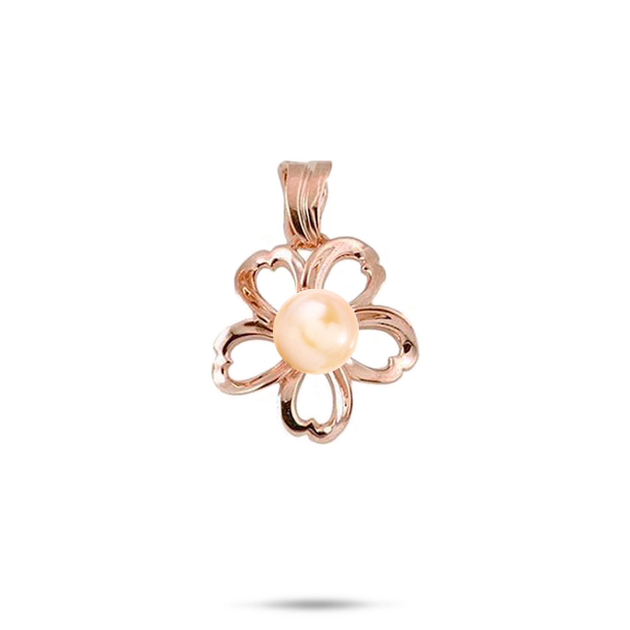 Pick A Pearl Plumeria Pendant in Rose Gold - 18mm