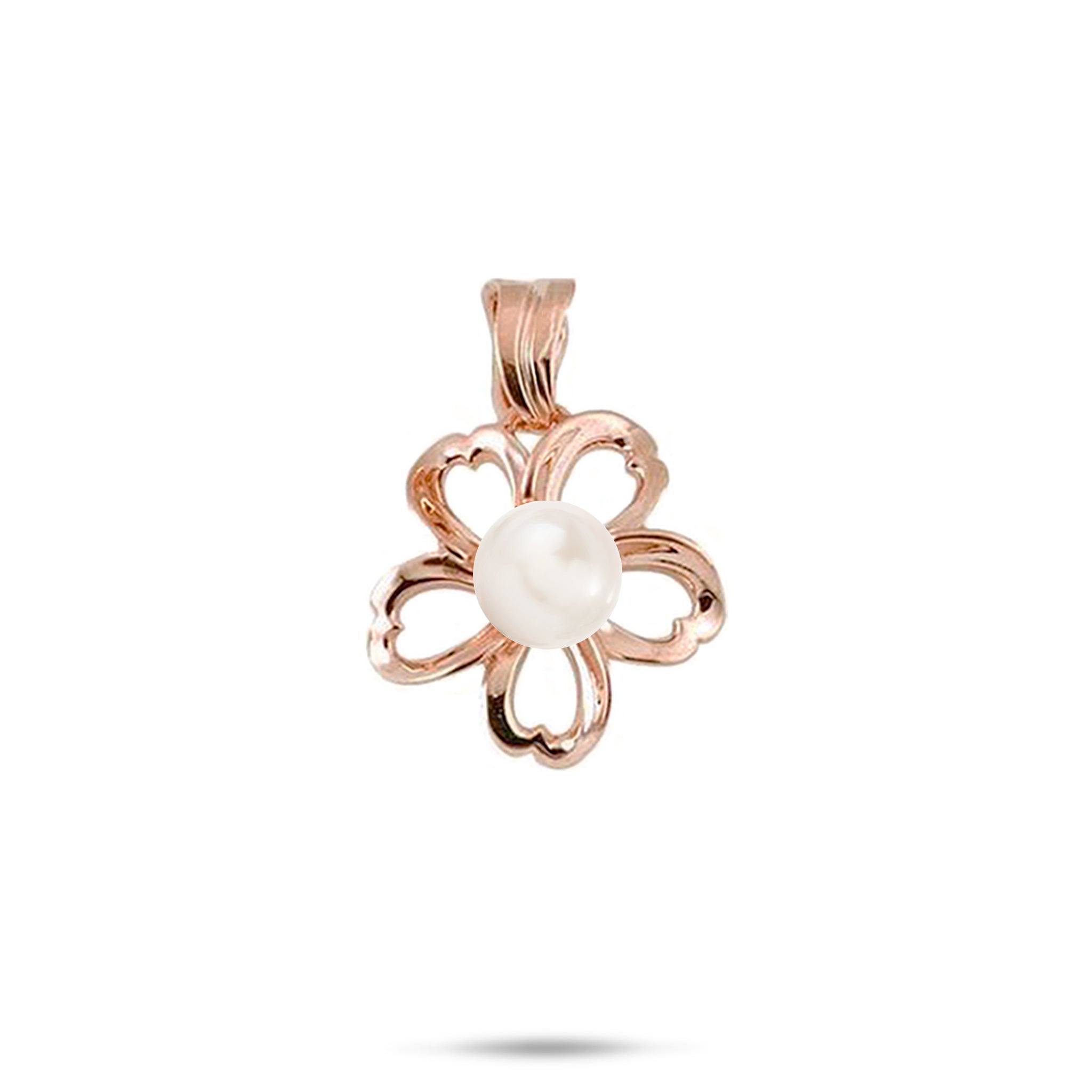 Pick A Pearl Plumeria Pendant in Rose Gold - 17mm