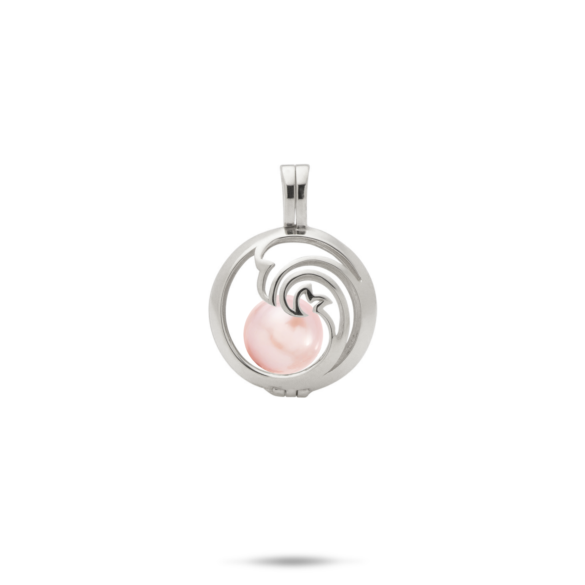 Pick A Pearl Nalu Cage Pendant in White Gold - 15mm