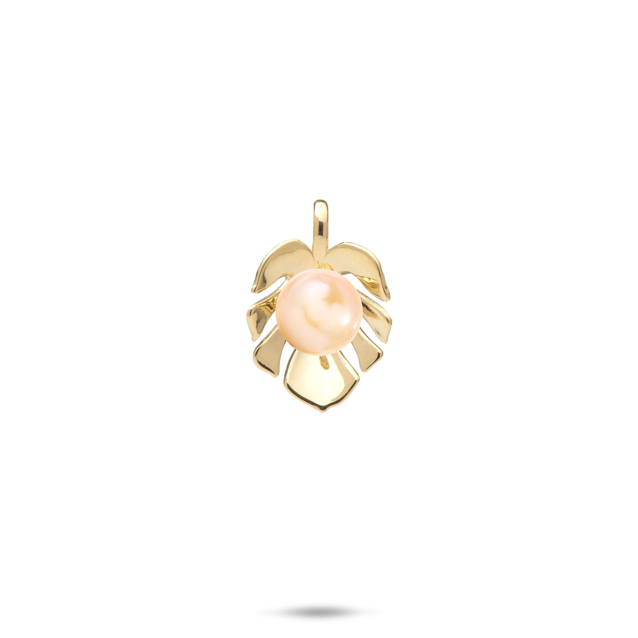 Pick A Pearl Monstera Pendant in Gold - 17mm