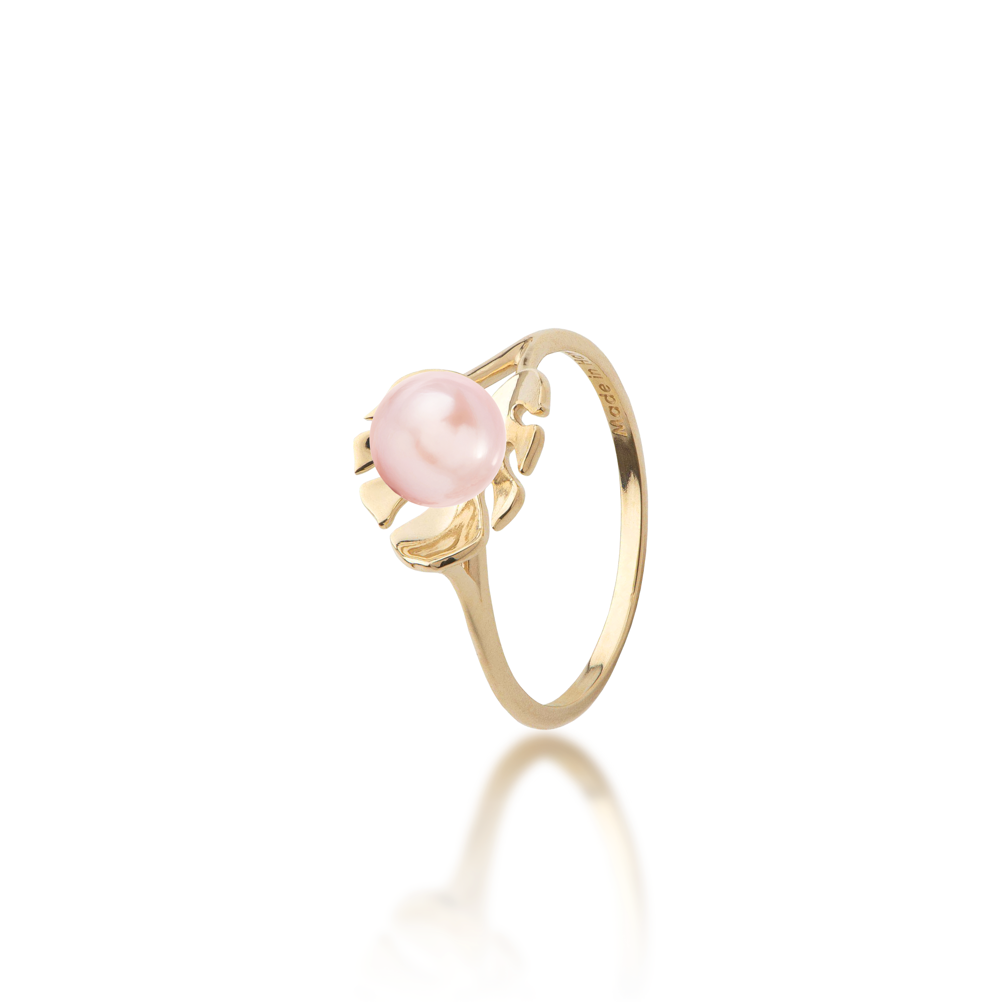 Pick A Pearl Monstera Ring in Gold