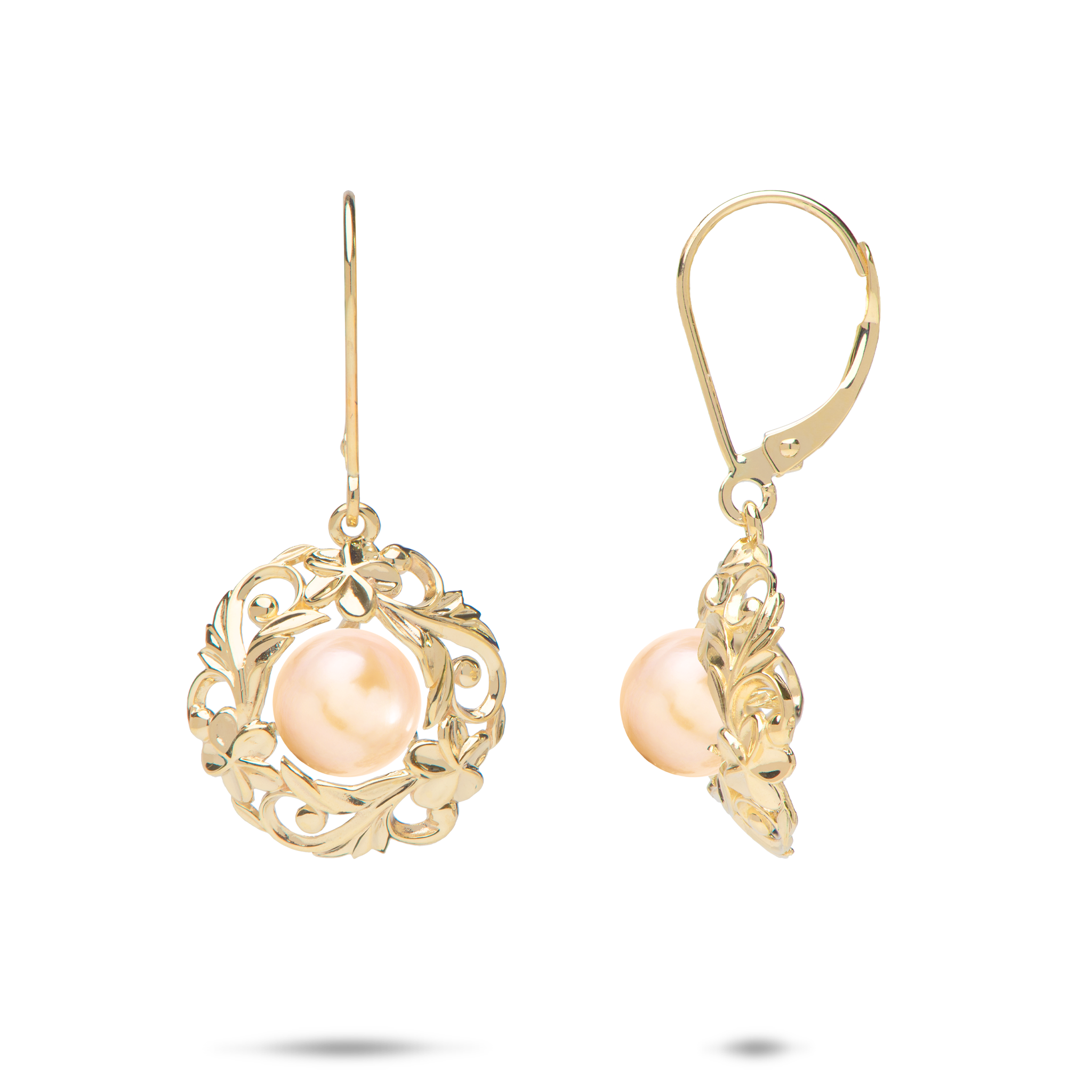 Pick A Pearl Hawaiian Heirloom Earrings in Gold