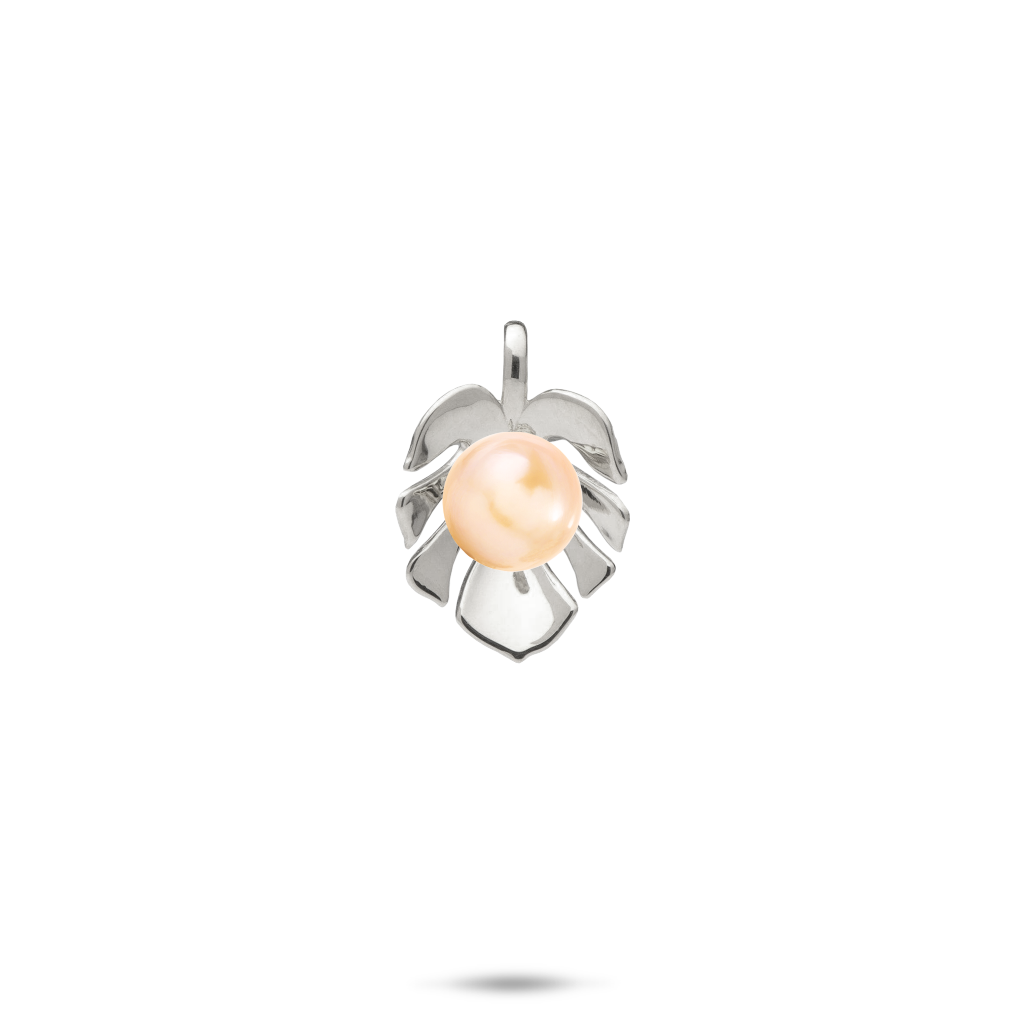 Pick A Pearl Monstera Pendant in White Gold - 17mm