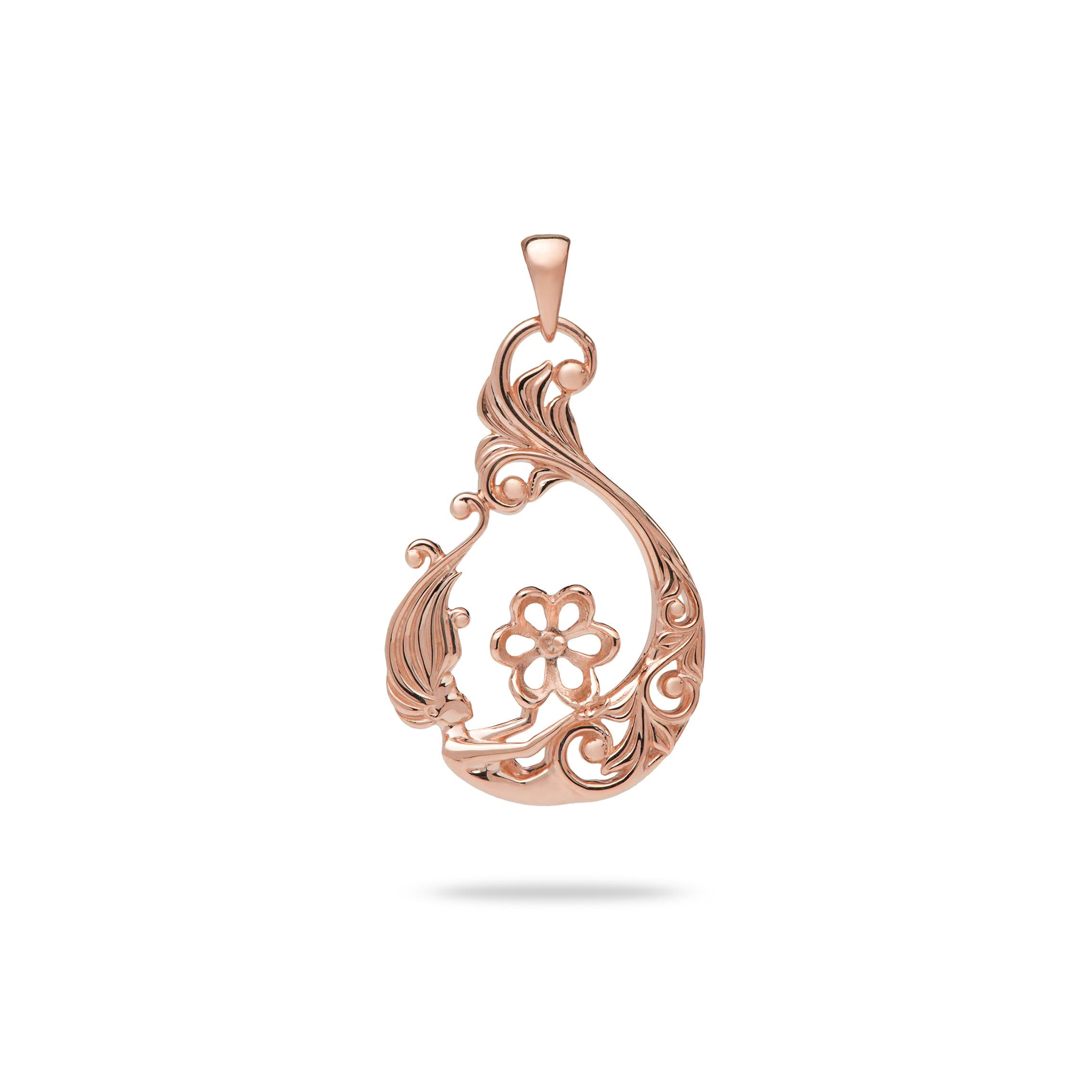 Choisissez un pendentif sirène de Pearl Living Heirloom en or rose - 27 mm