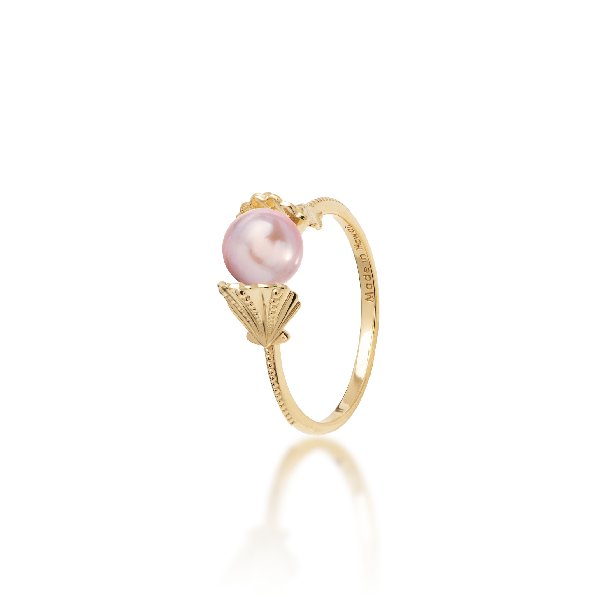 Pick A Pearl Seashells Ring in Gold