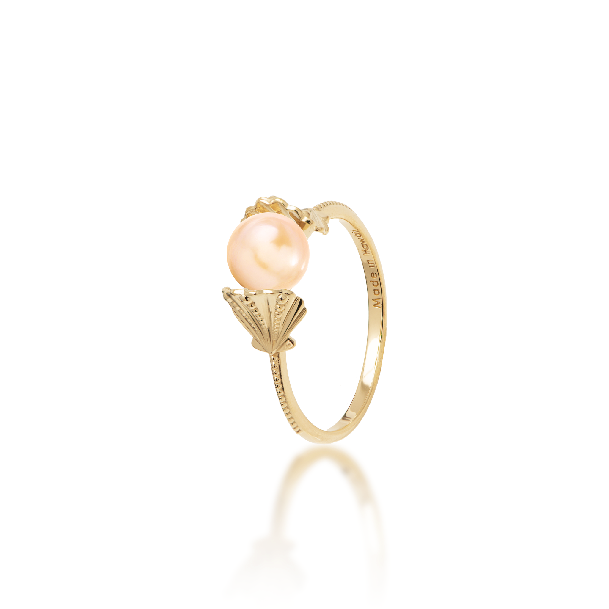 Pick A Pearl Seashells Ring in Gold