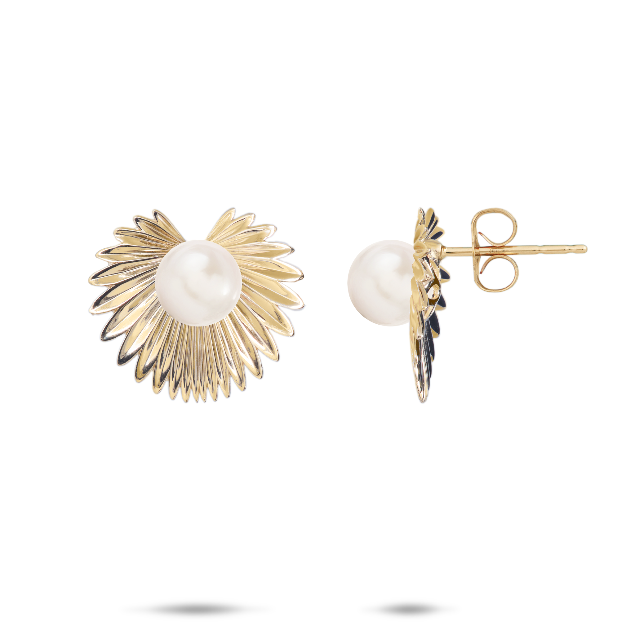 Pick A Pearl Kailua Palms Earrings in Gold - 14mm