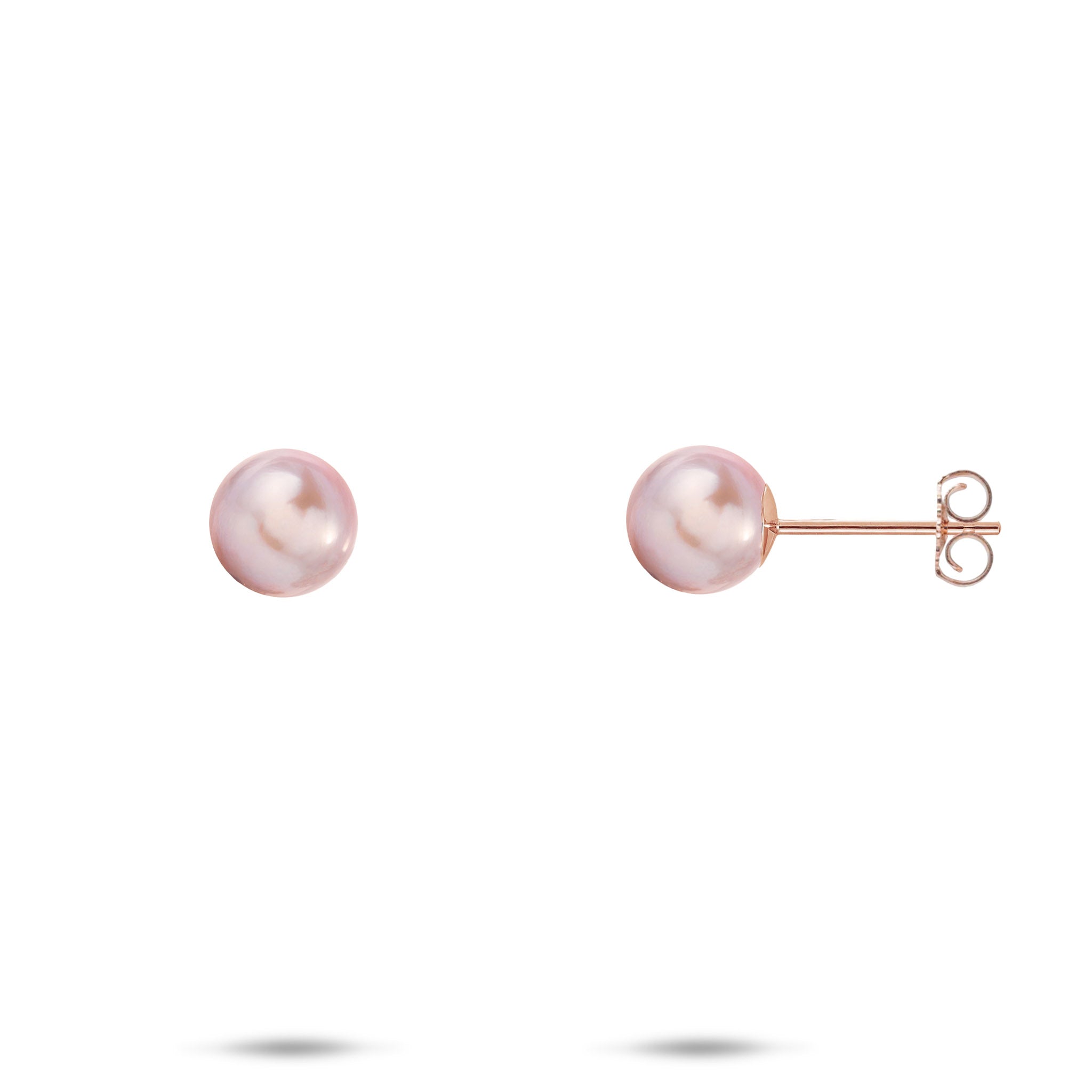 Pick A Pearl Stud Earrings in Rose Gold