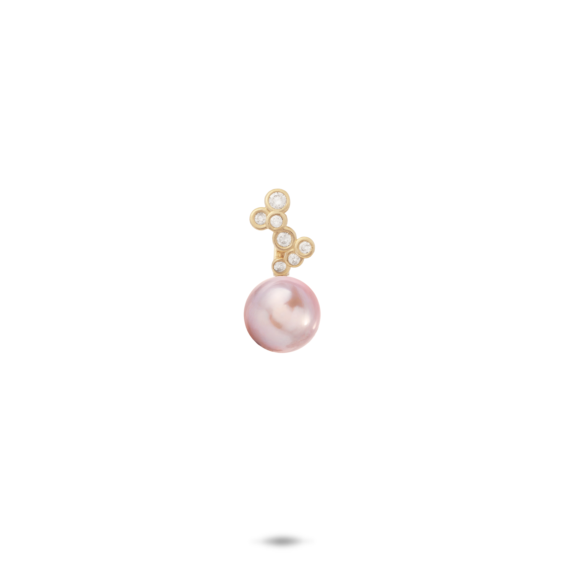 Pick A Pearl Bubbles Pendant in Gold with Diamonds - 8mm Pick A Pearl Bubbles Pendant in Gold with Diamonds - 8mm