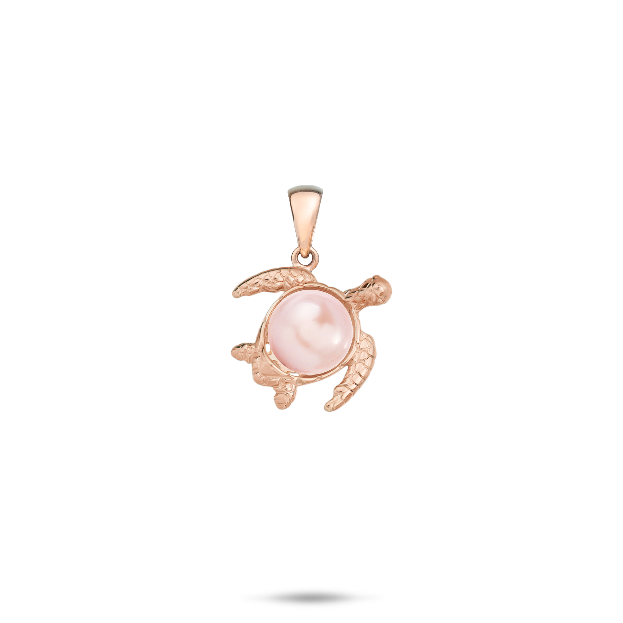 Pick A Pearl Honu Pendant in Rose Gold - 12mm