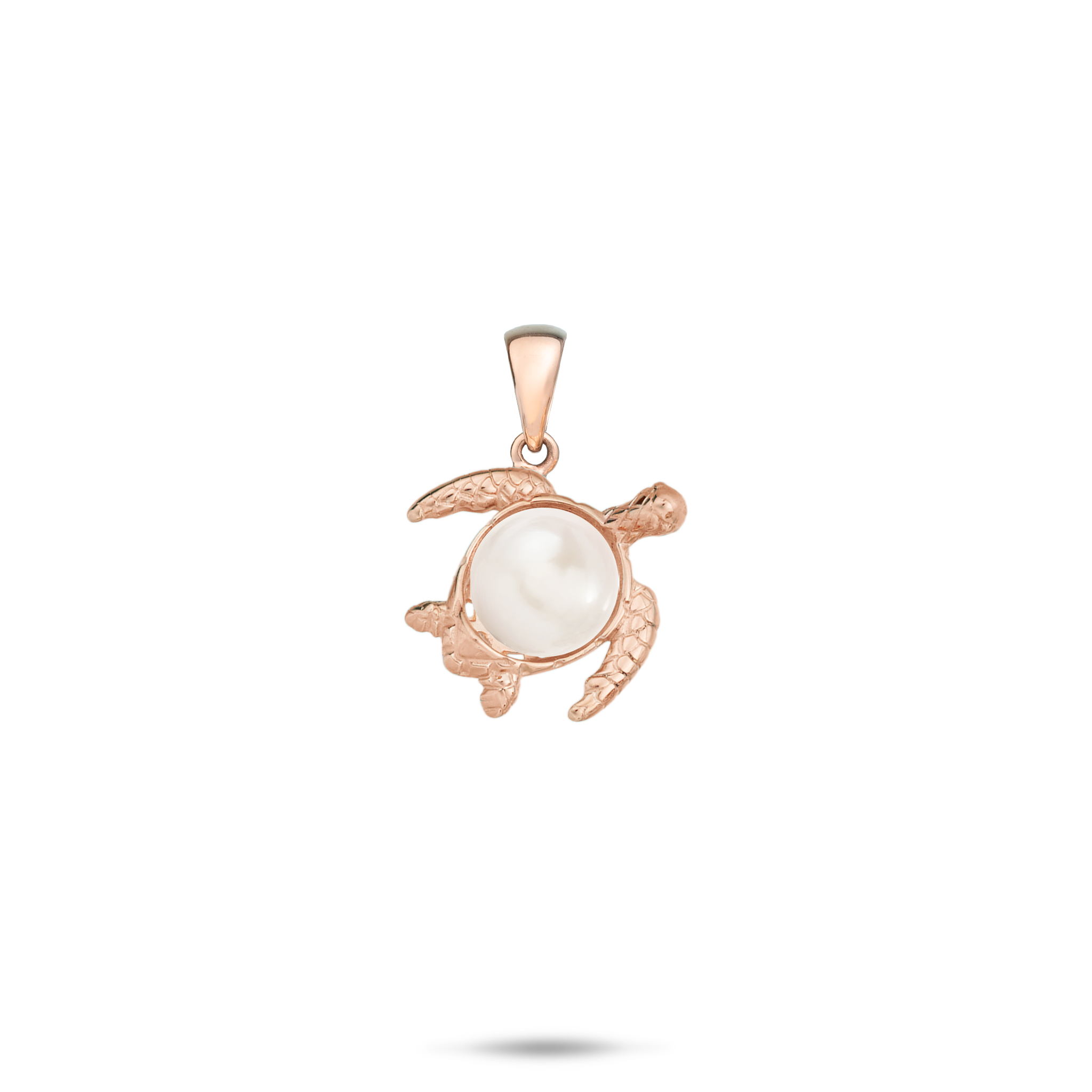 Pick A Pearl Honu Pendant in Rose Gold - 12mm