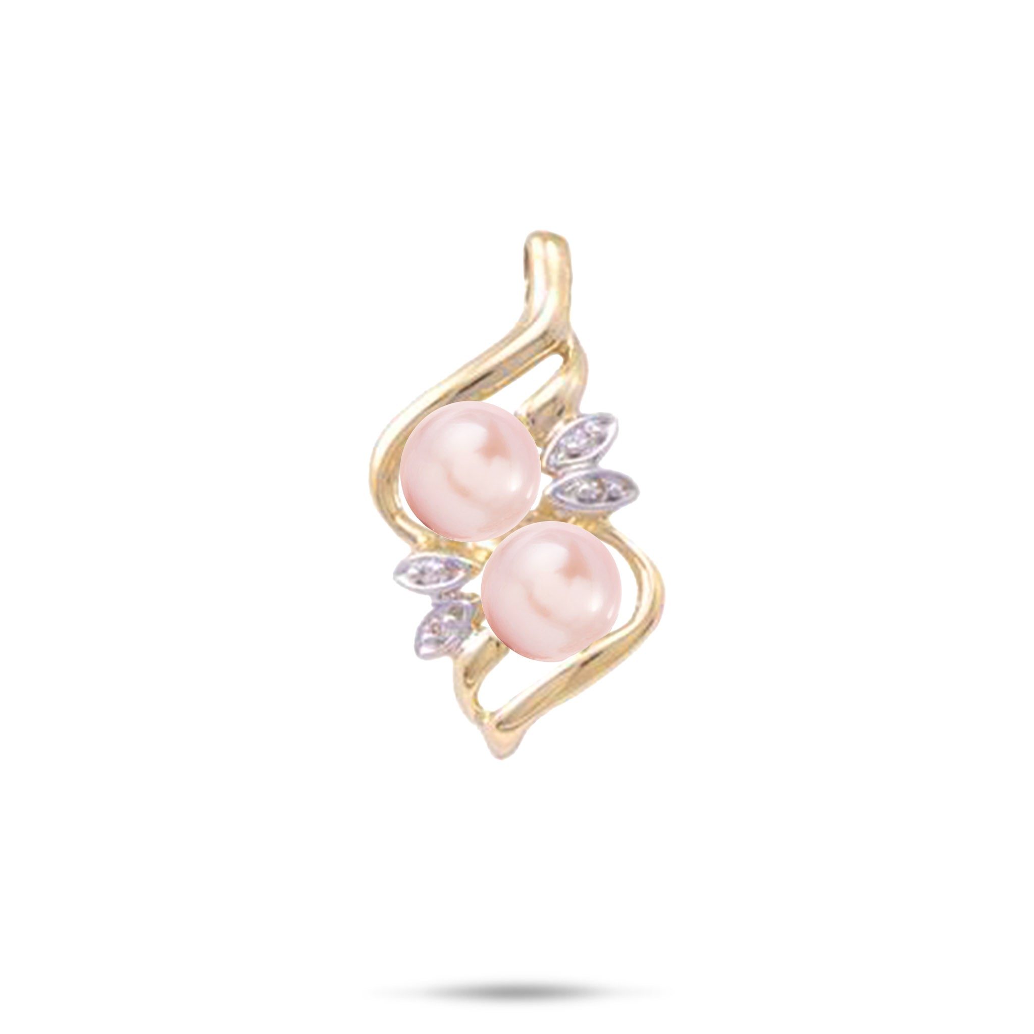 Pick A Pearl Maile Pendant in Gold with Diamonds
