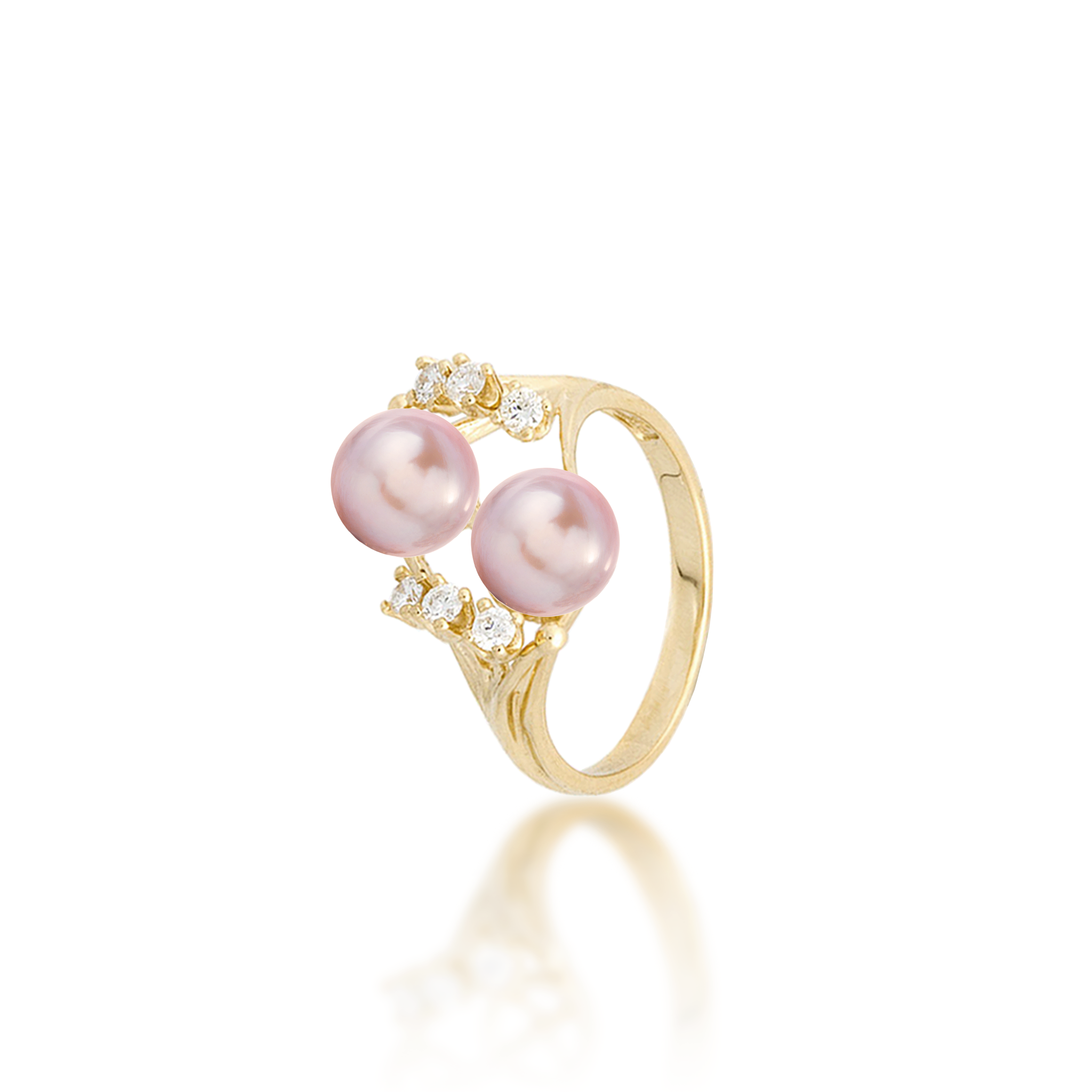 Pick A Pearl 8 Island Ring in Gold with Diamonds