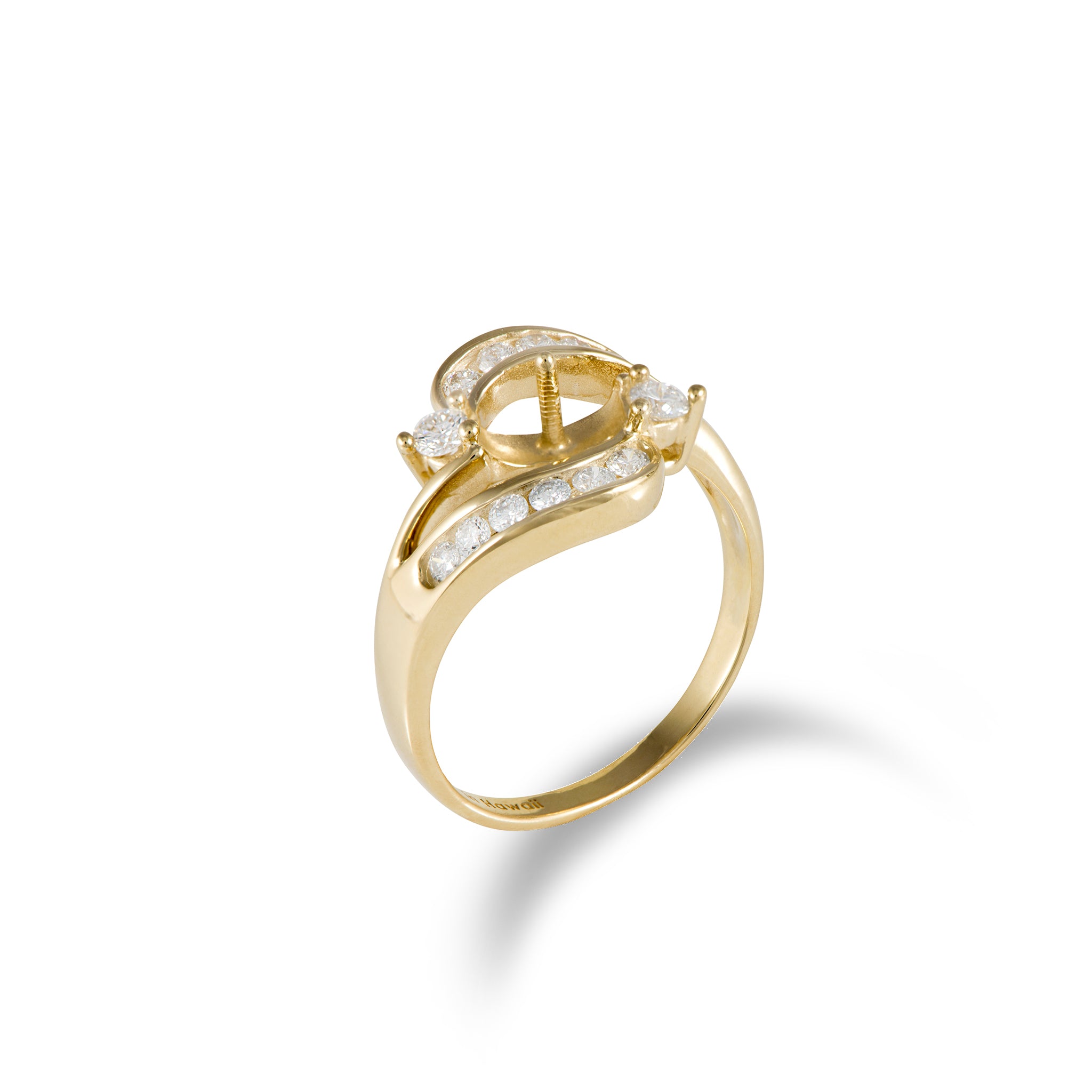Pick A Pearl Sparkling Seas Ring in Gold with Diamonds
