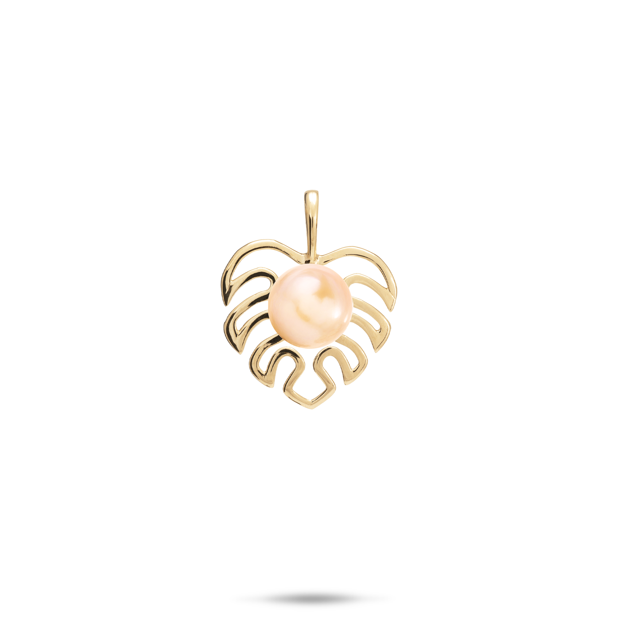 Pick A Pearl Monstera Pendant in Gold - 19mm