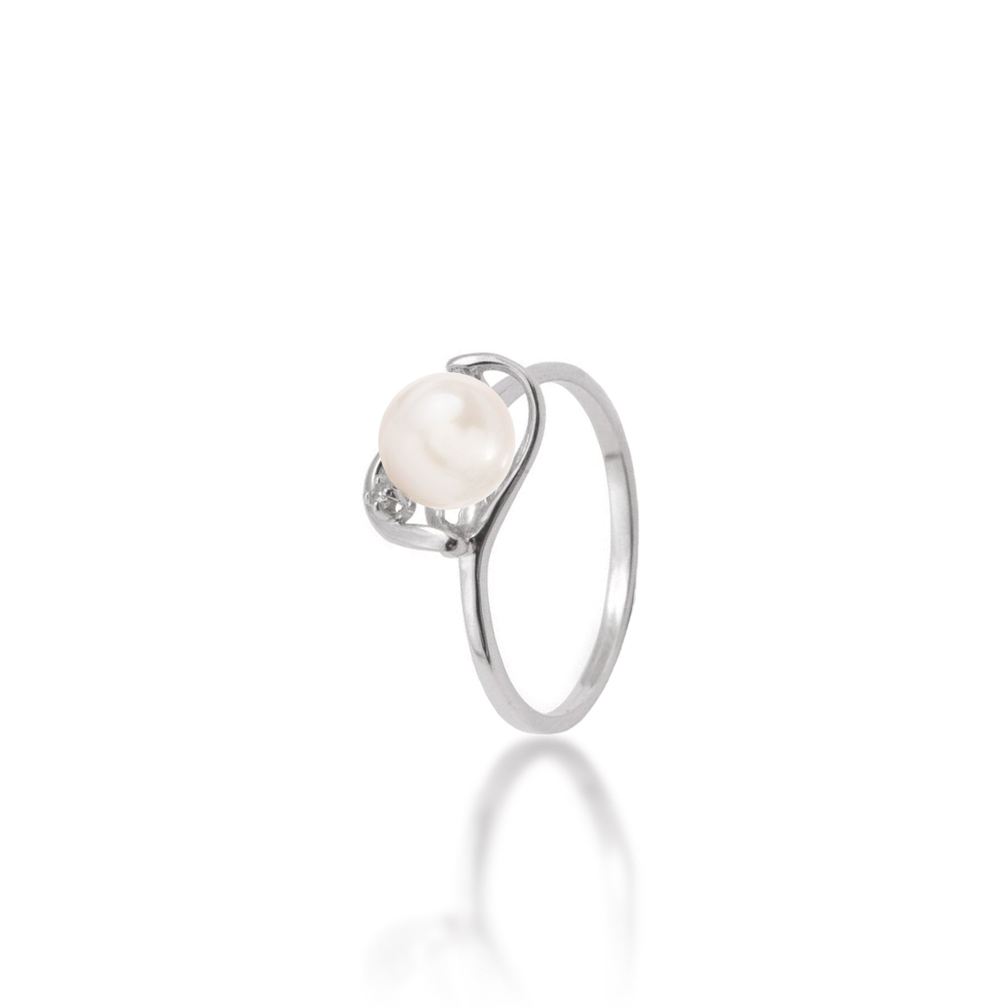 Pick A Pearl Ring in White Gold with Diamond