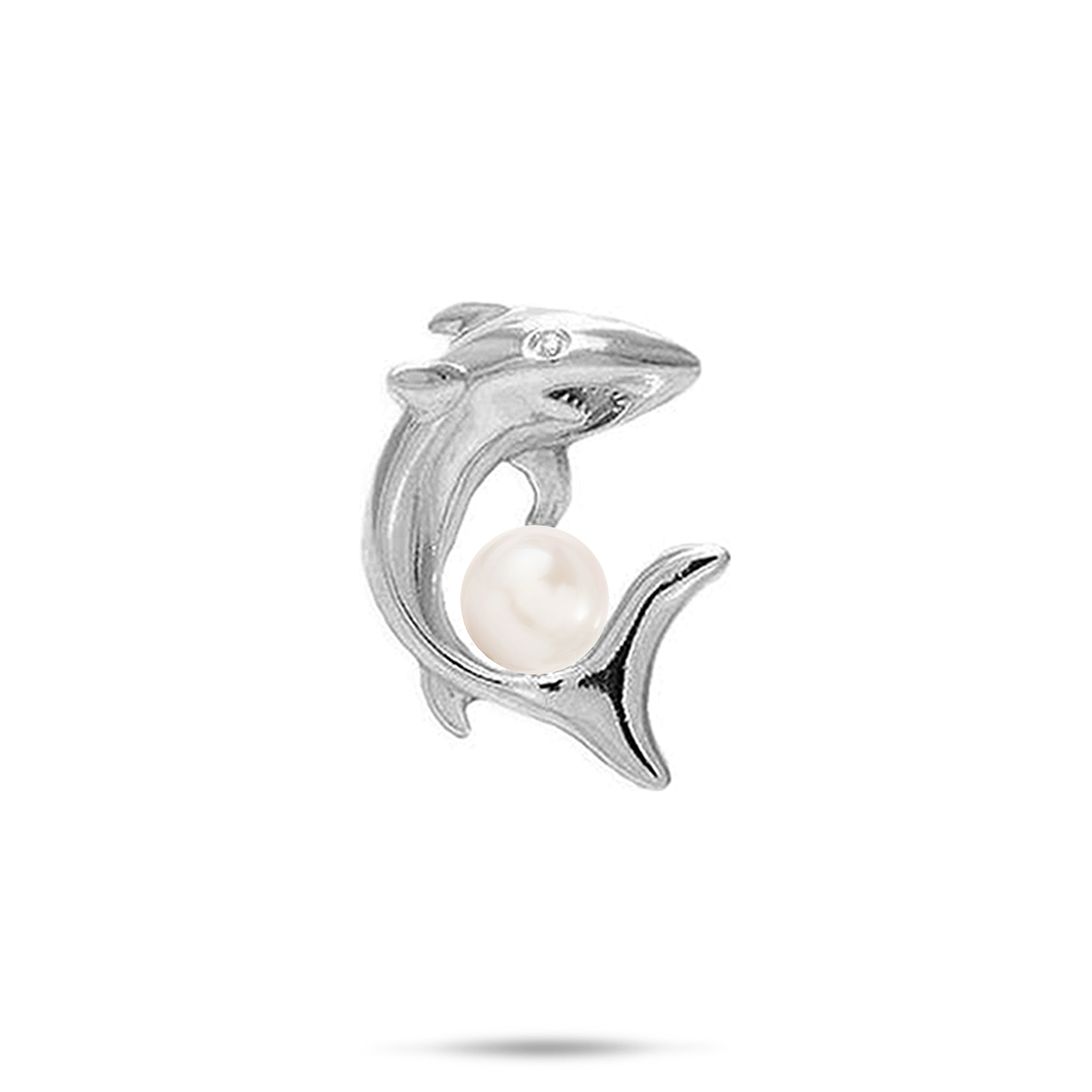 Pick A Pearl Shark Pendant in Sterling Silver - 23mm
