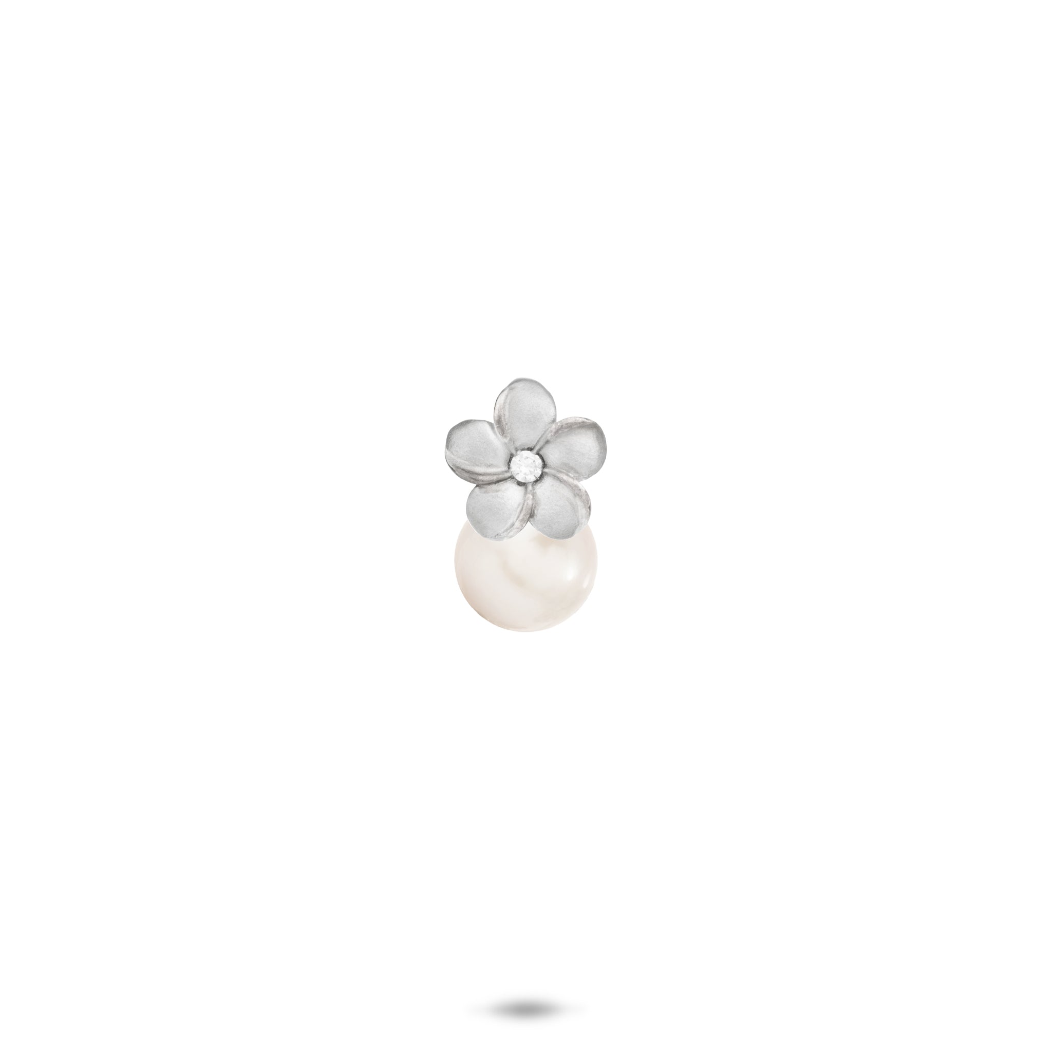 Pick A Pearl Plumeria Pendant in Sterling Silver - 8mm