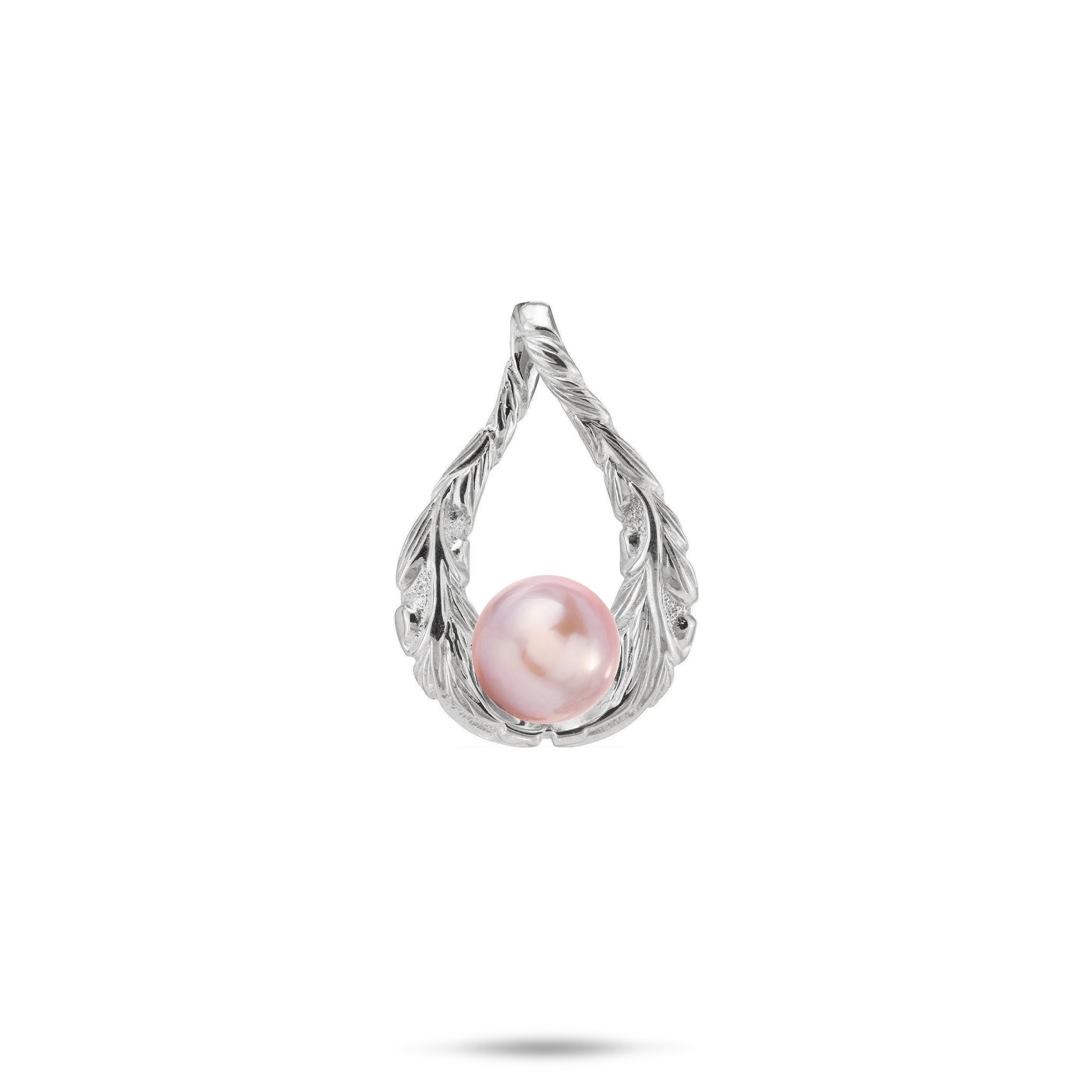 Pick A Pearl Old English Scroll Pendant in Sterling Silver - 21mm