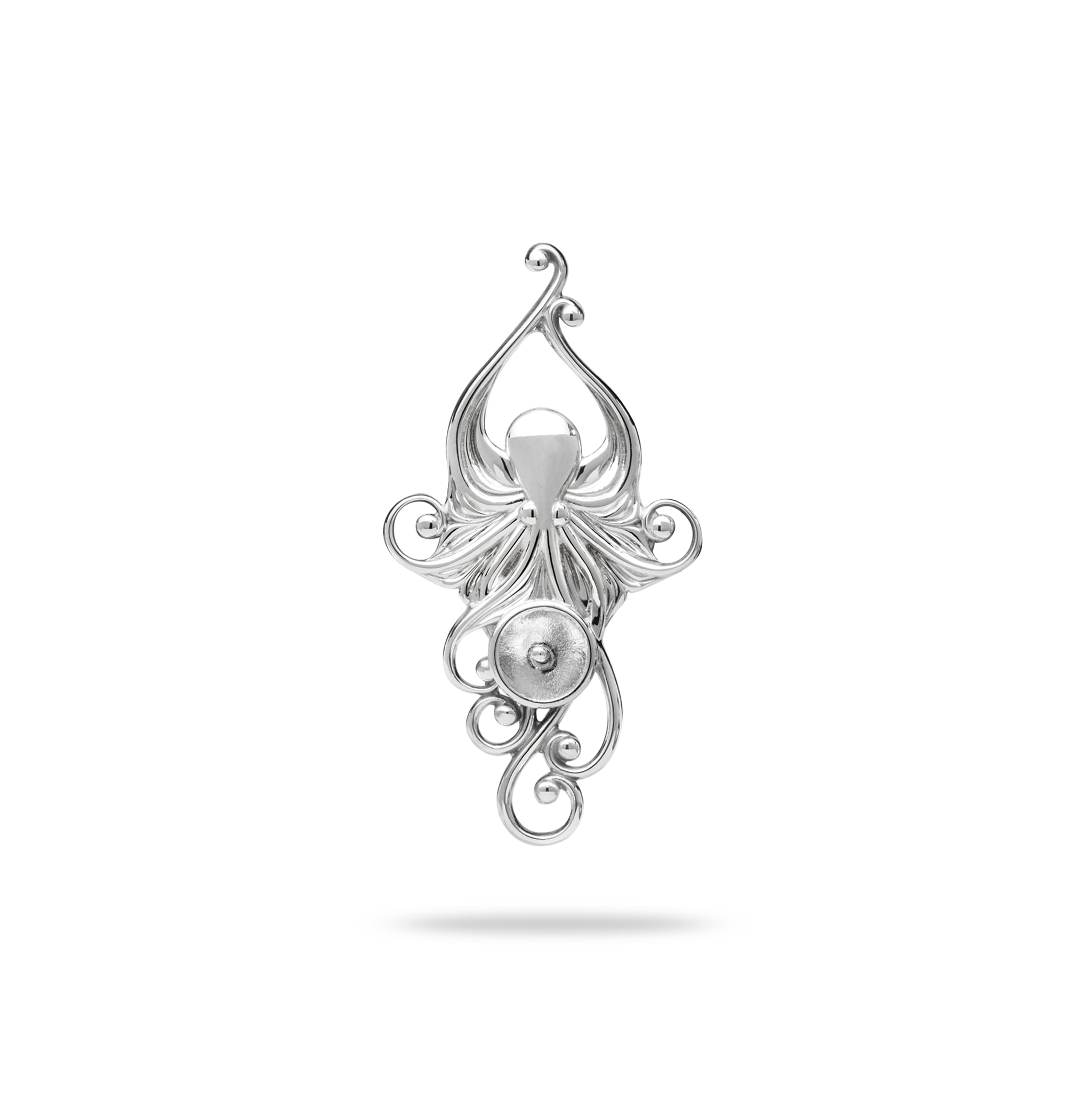 Pick A Pearl Living Heirloom Octopus-Anhänger aus Sterlingsilber – 36 mm
