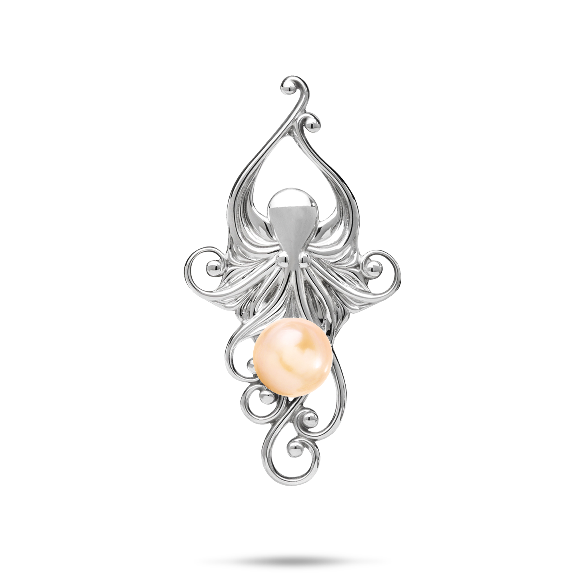 Pick A Pearl Living Heirloom Octopus Pendant in Sterling Silver 36mm