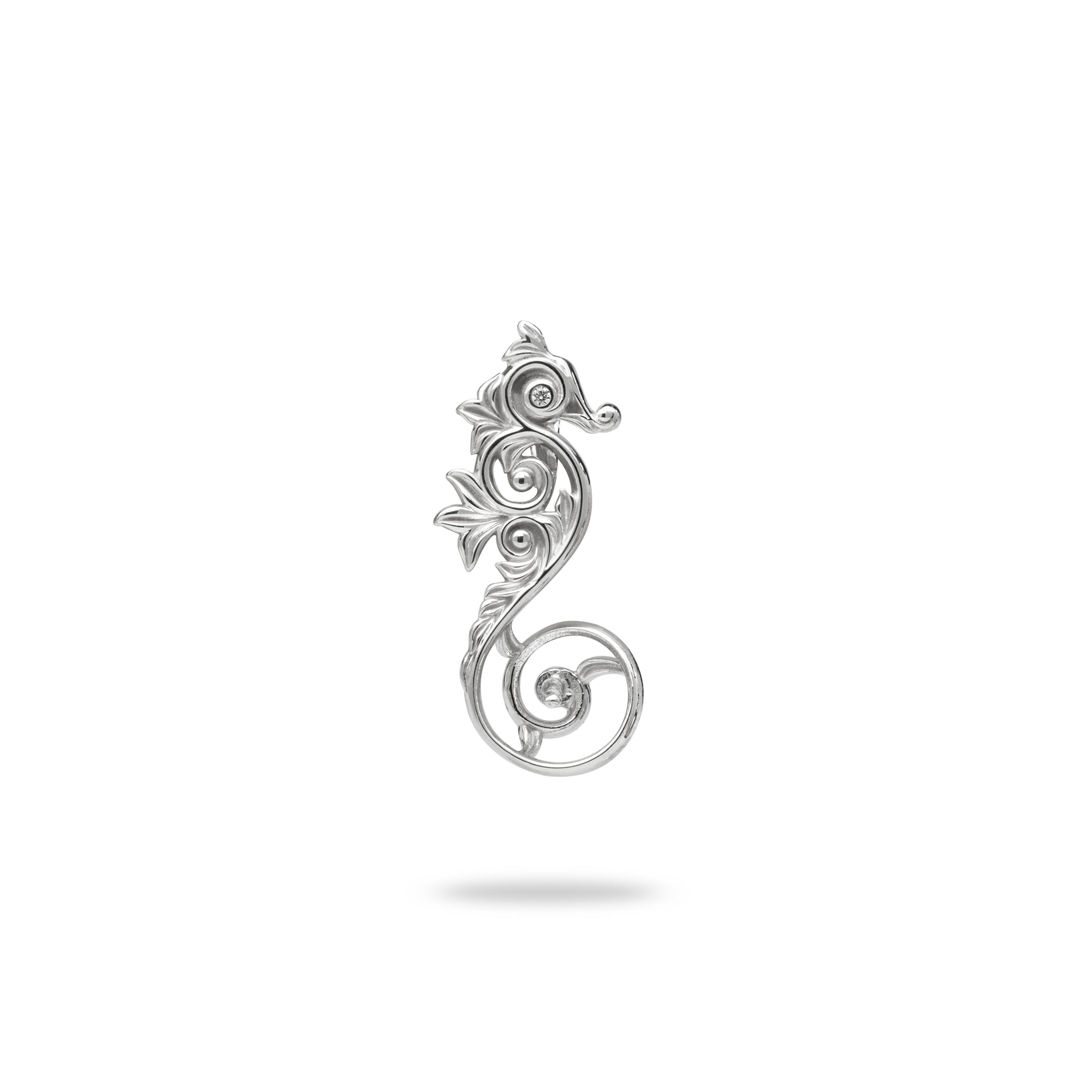 Pick A Pearl Living Heirloom Seahorse Pendant in Sterling Silver - 24mm