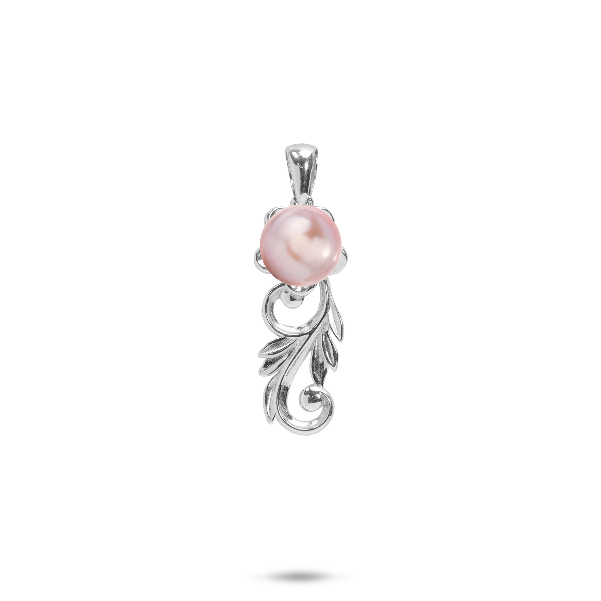 Pick A Pearl Hawaiian Heirloom Plumeria Pendant in Sterling Silver - 25mm