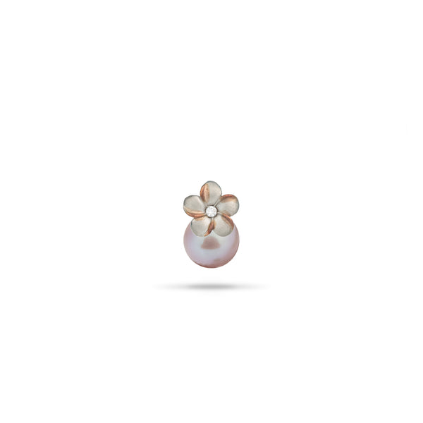 Choisissez un pendentif Pearl Plumeria en argent sterling avec CZ