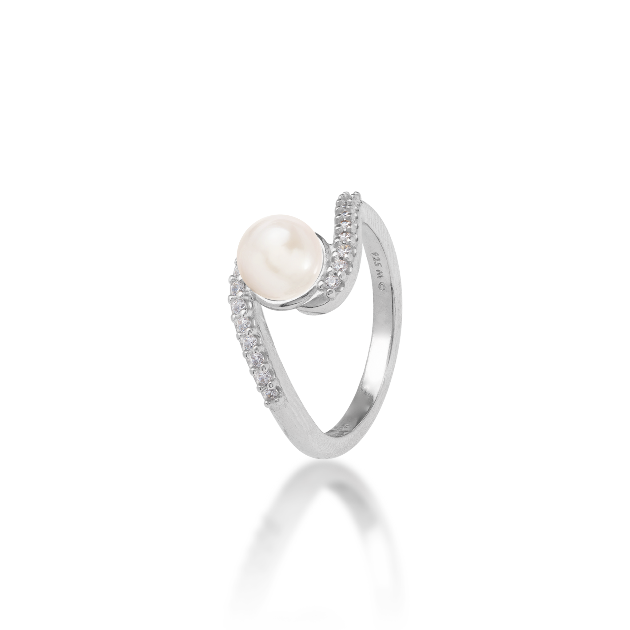 Pick A Pearl Ring in Sterling Silver with Cubic Zirconia
