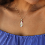 Ohia Lehua Ruby Pendant in Gold with Diamonds