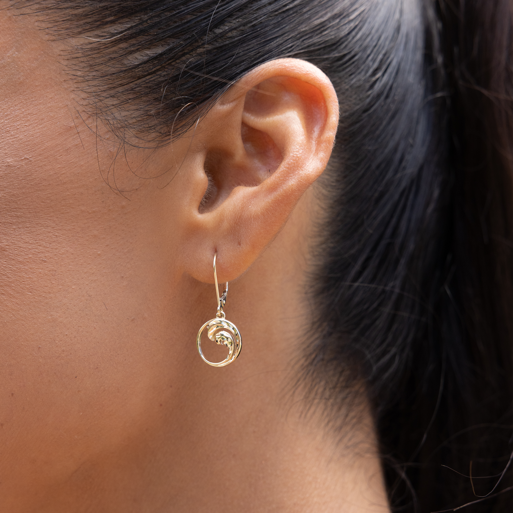 Boucles d'oreilles Nalu en or - 12 mm
