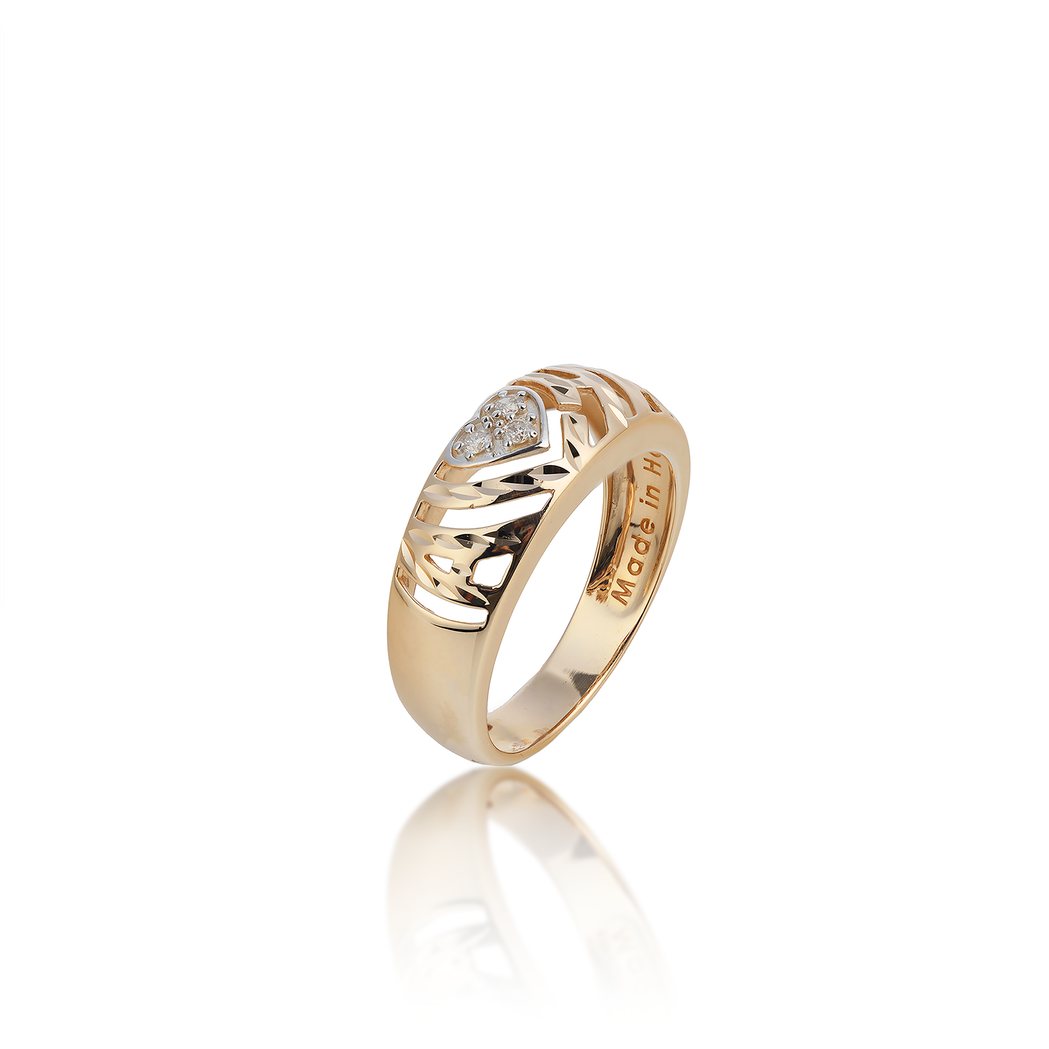 Aloha Heart Ring in Gold with Diamonds - 8mm