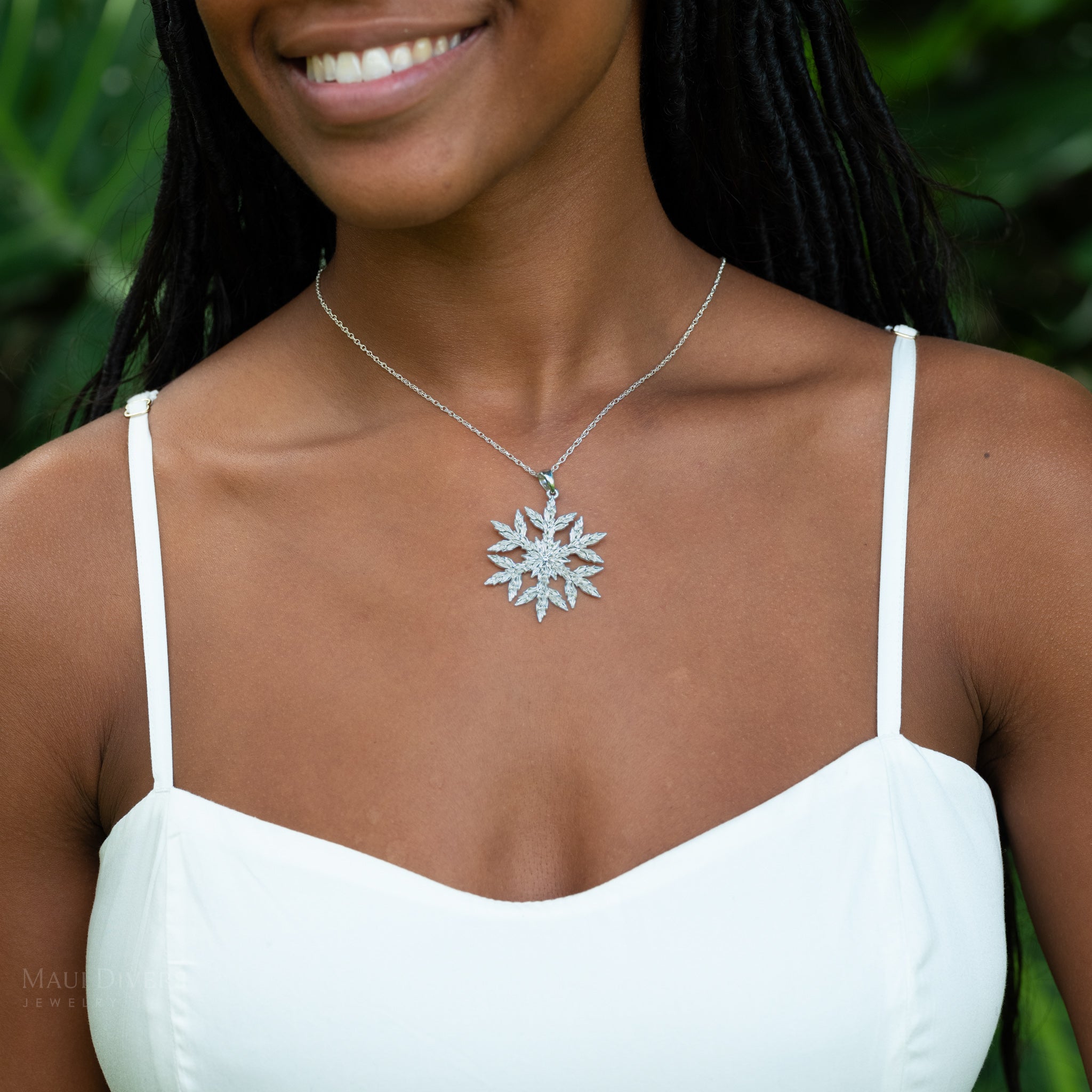 2025 Limited Edition Maile Hawaiian Snowflake Ornament in Sterling Silver - 42mm