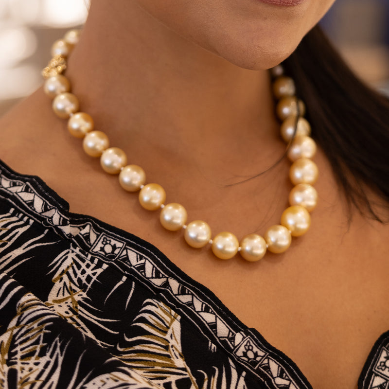 15mm Metal pearl necklace in gold and silver combo – TIA KOREA