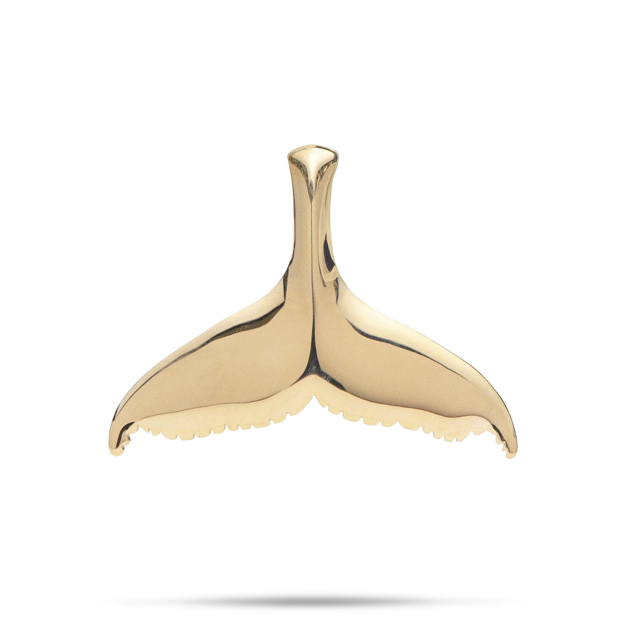 Whale Tail Pendant in Gold - 28mm