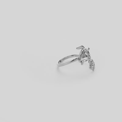 Video showcasing the Honu and Plumeria Ring in Sterling Silver